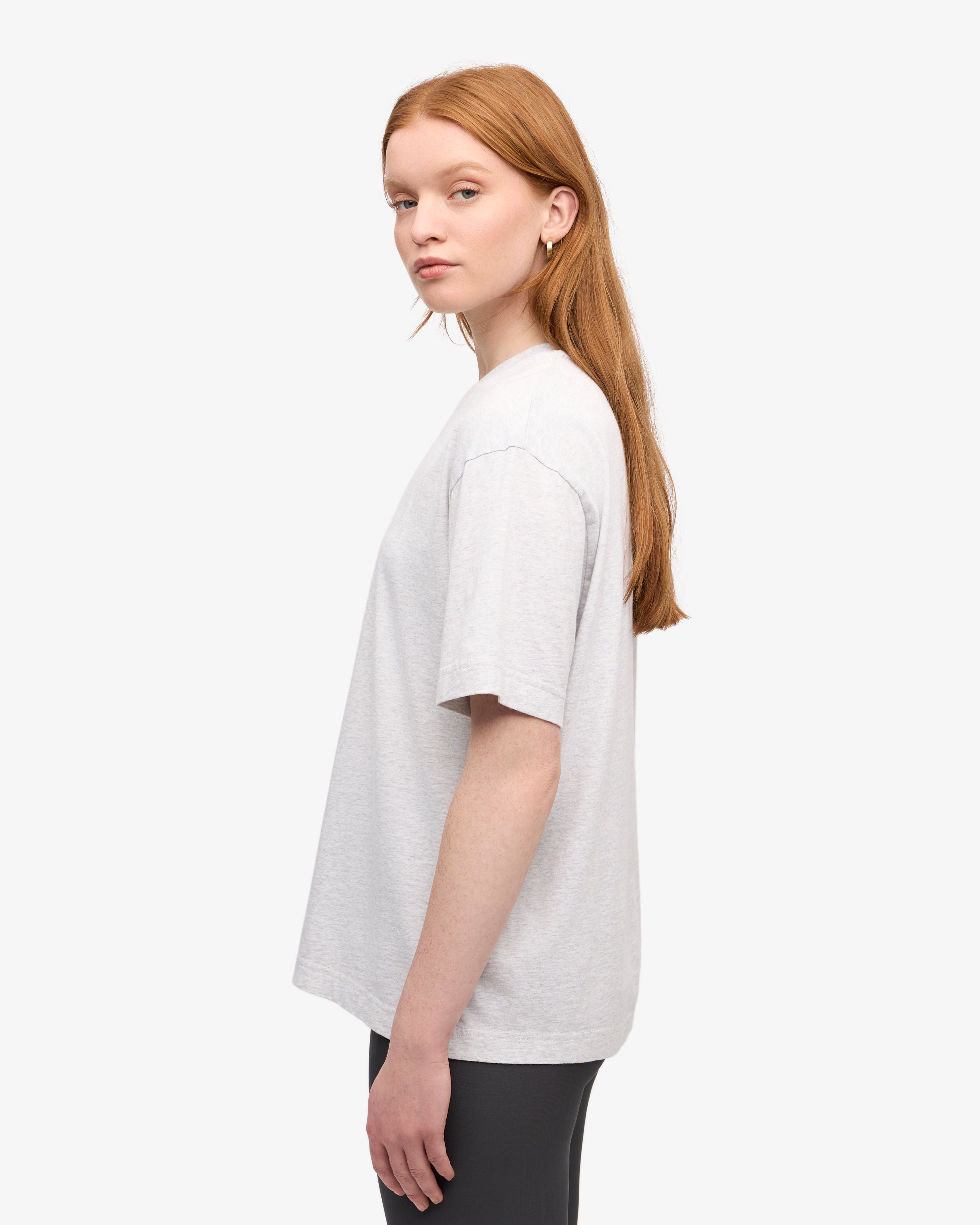 Oversized Organic T-Shirt - Snow Melange XS