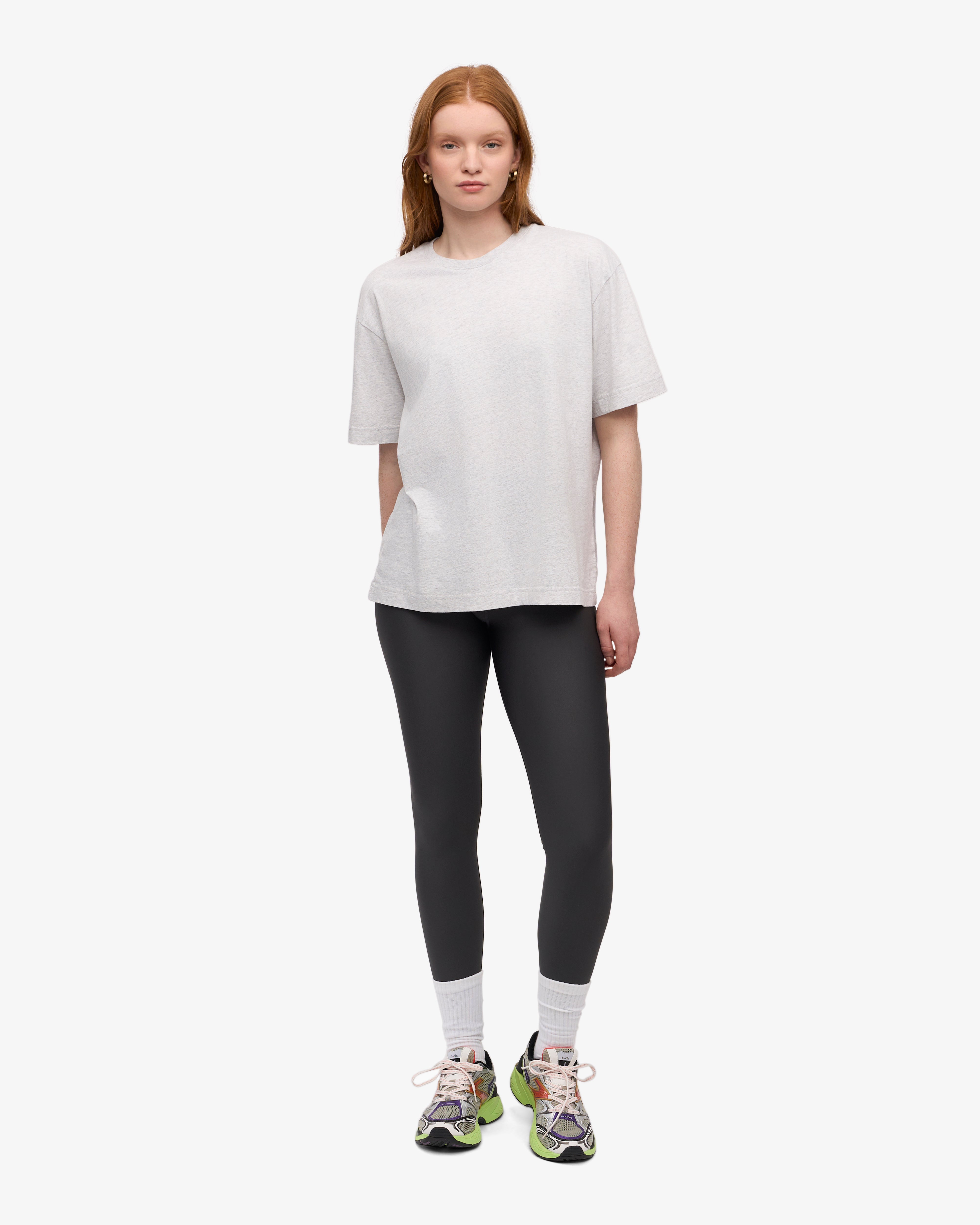 Oversized Organic T-Shirt - Snow Melange XS