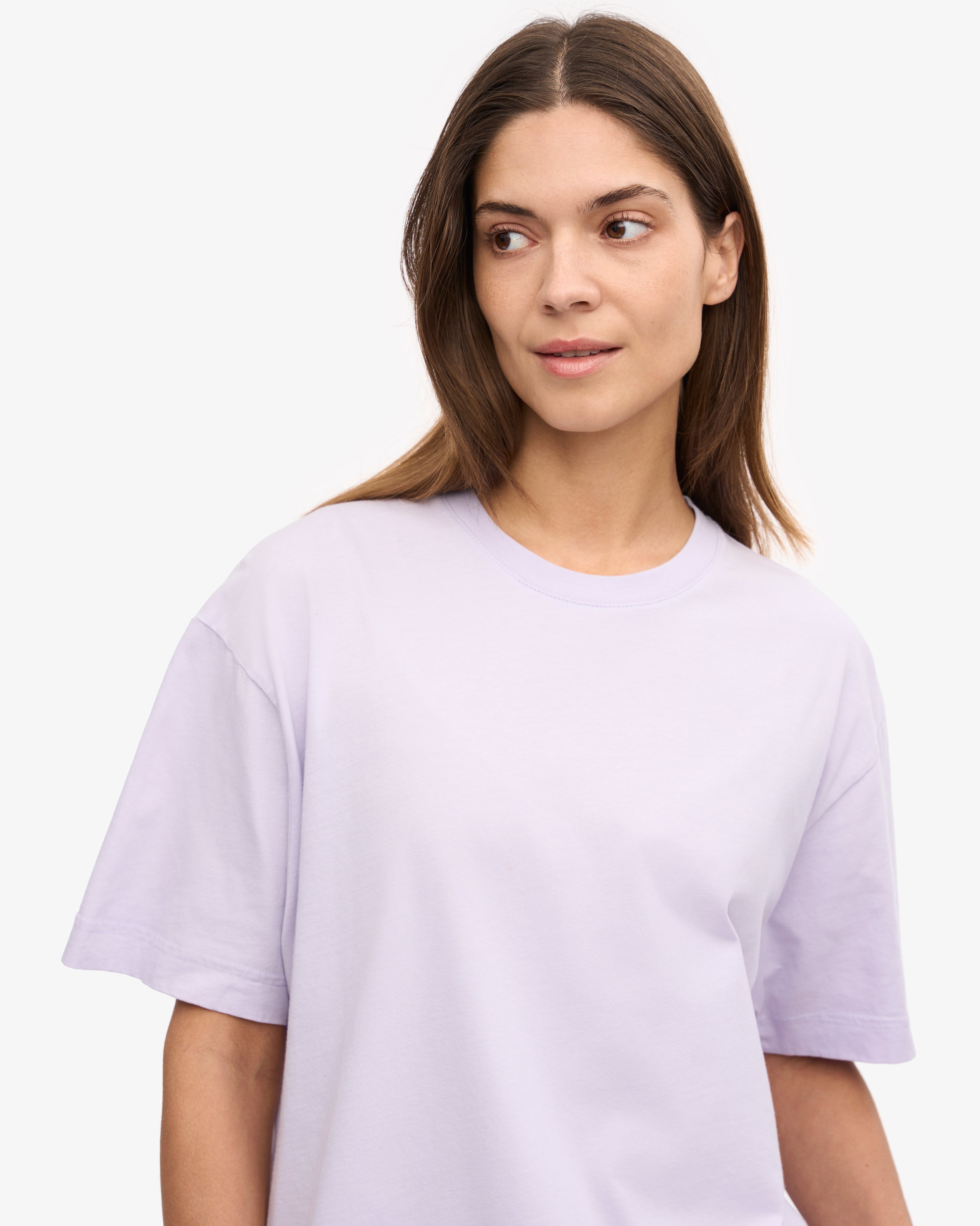 Oversized Organic T-Shirt - Soft Lavender XS