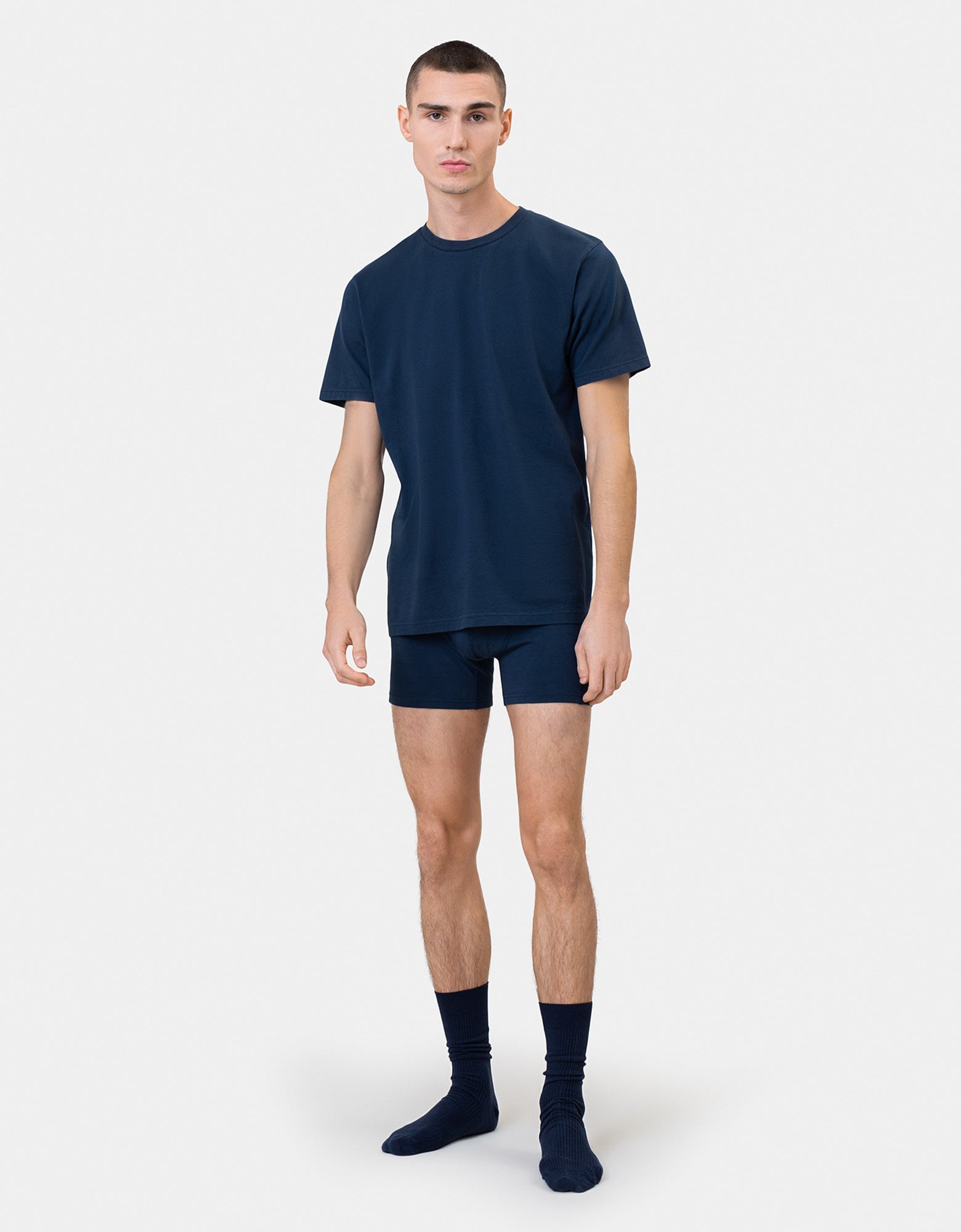 Colorful Standard Classic Organic Boxer Briefs Underwear Navy Blue