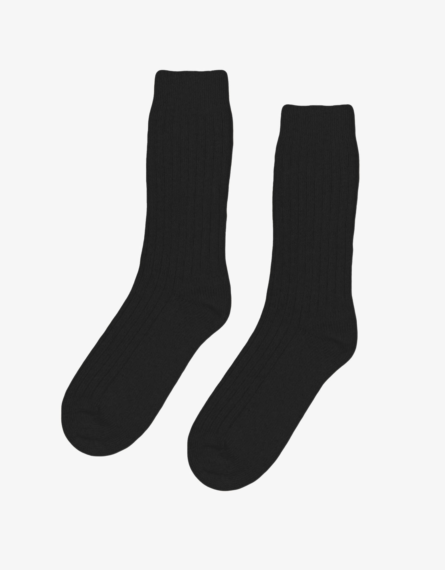 Colorful Standard Merino Wool Blend Sock Merino Wool Blend Sock Deep Black
