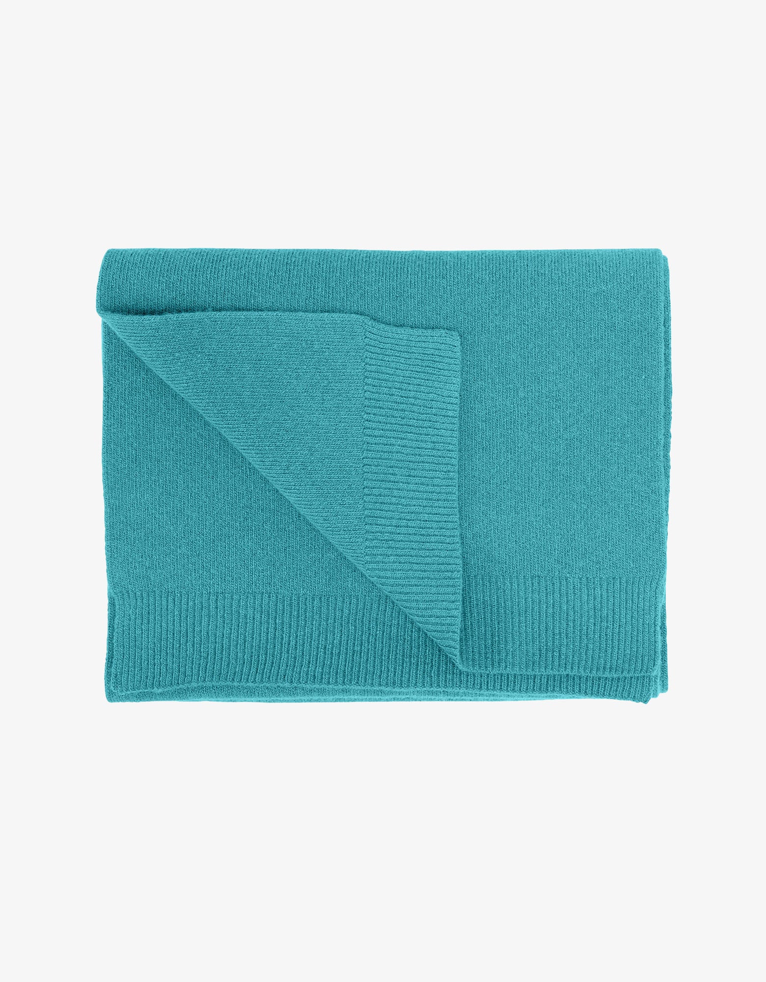 Merino Wool Scarf - Teal Blue