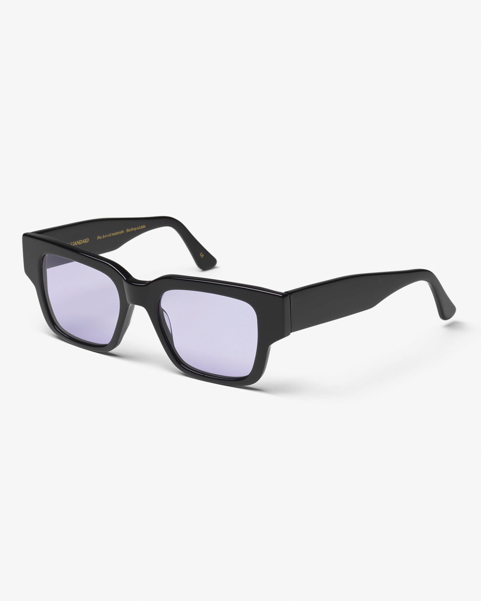Colorful Standard Sunglass 02 Sunglasses Deep Black Solid / Lavender