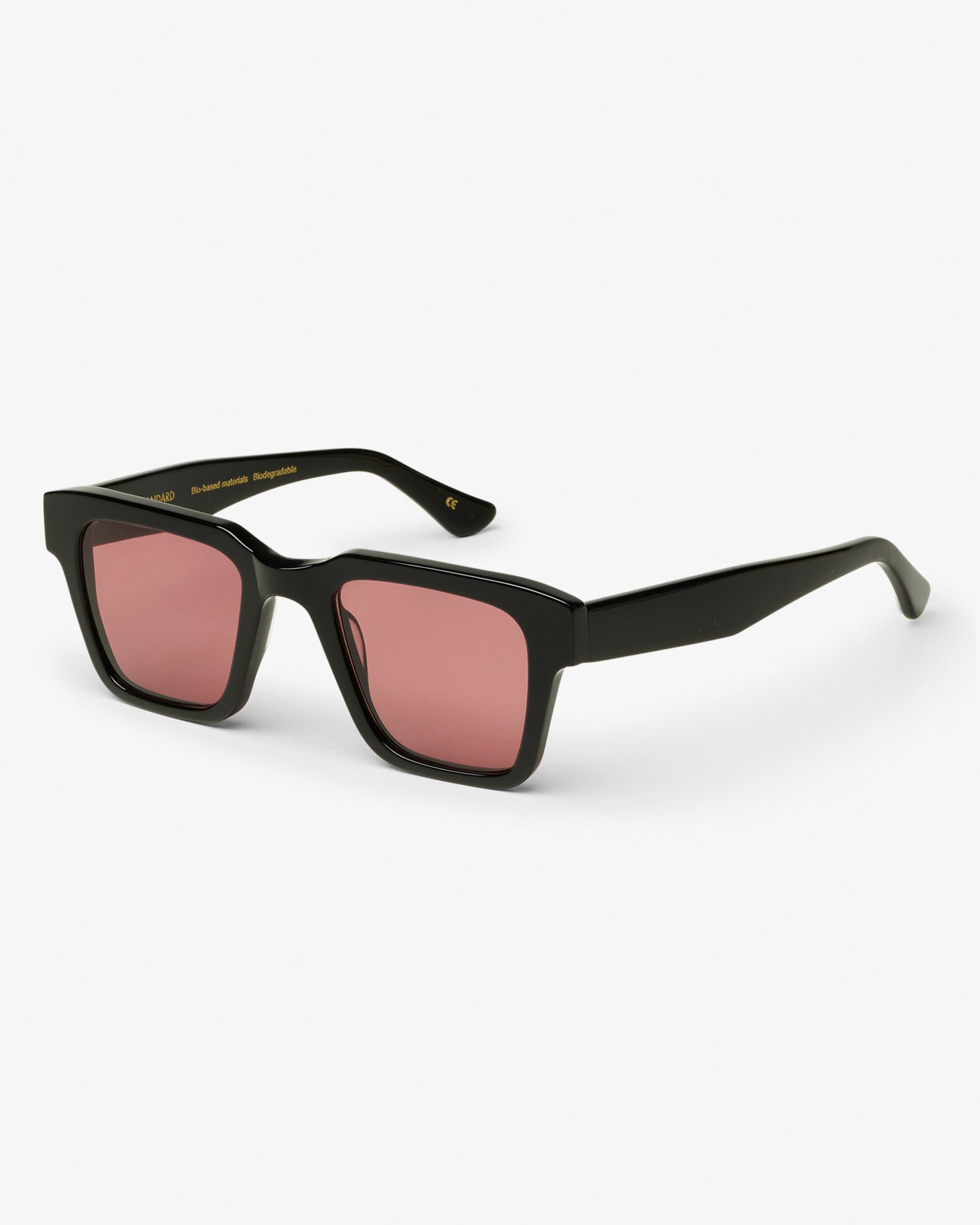 Colorful Standard Sunglass 03 Sunglasses Deep Black Solid / Dark Pink