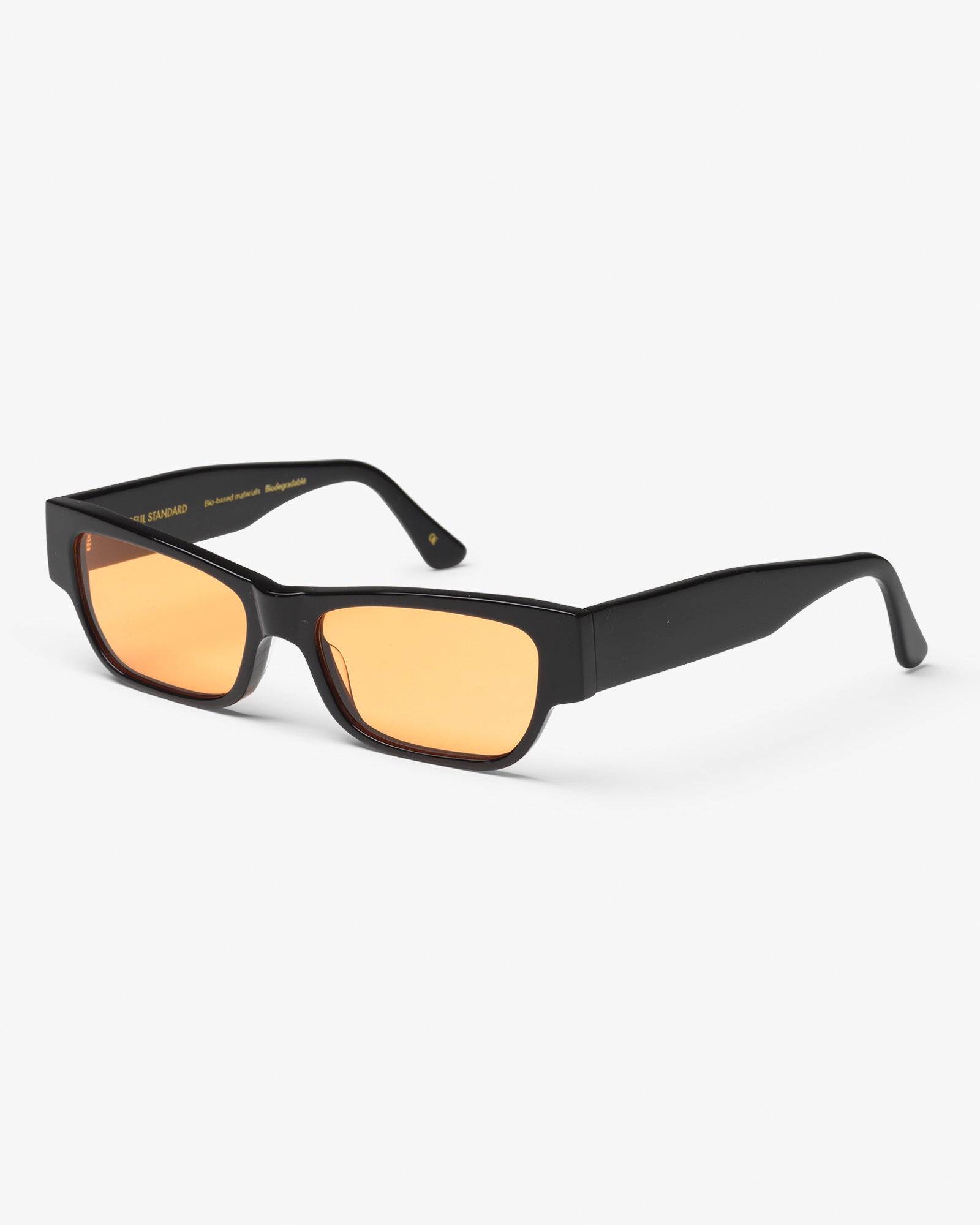 Colorful Standard Sunglass 04 Sunglasses Deep Black Solid / Orange