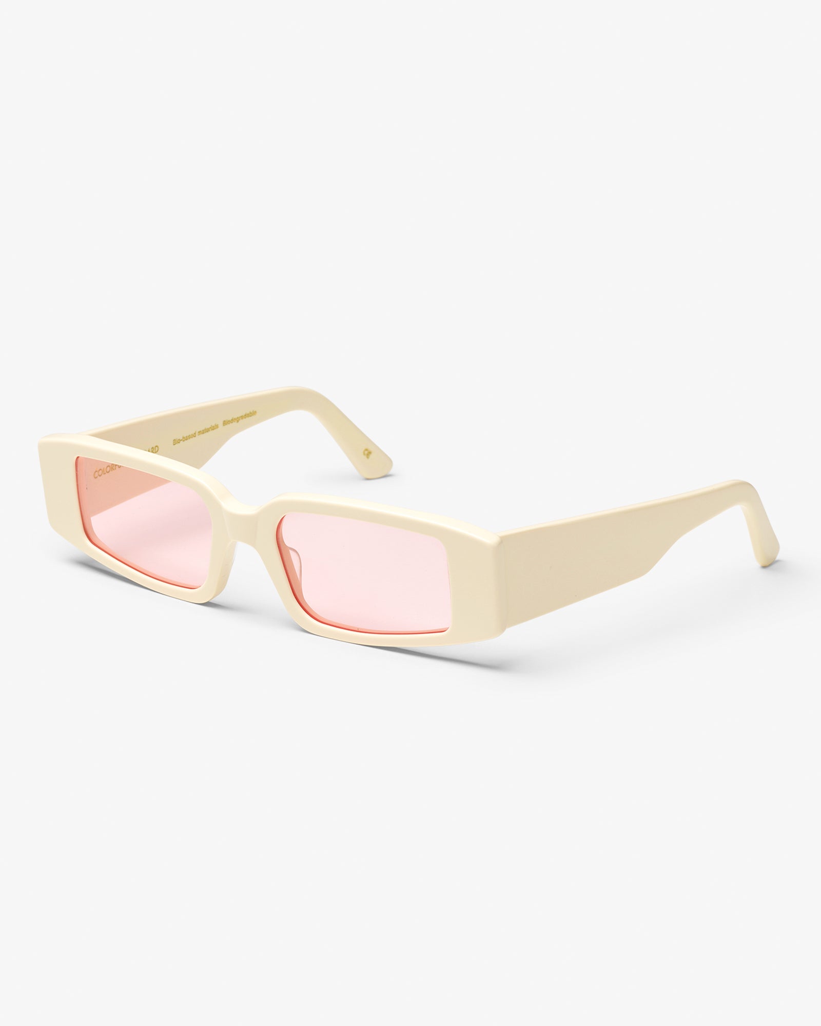 Colorful Standard Sunglass 05 Sunglasses Ivory White Solid / Light Pink