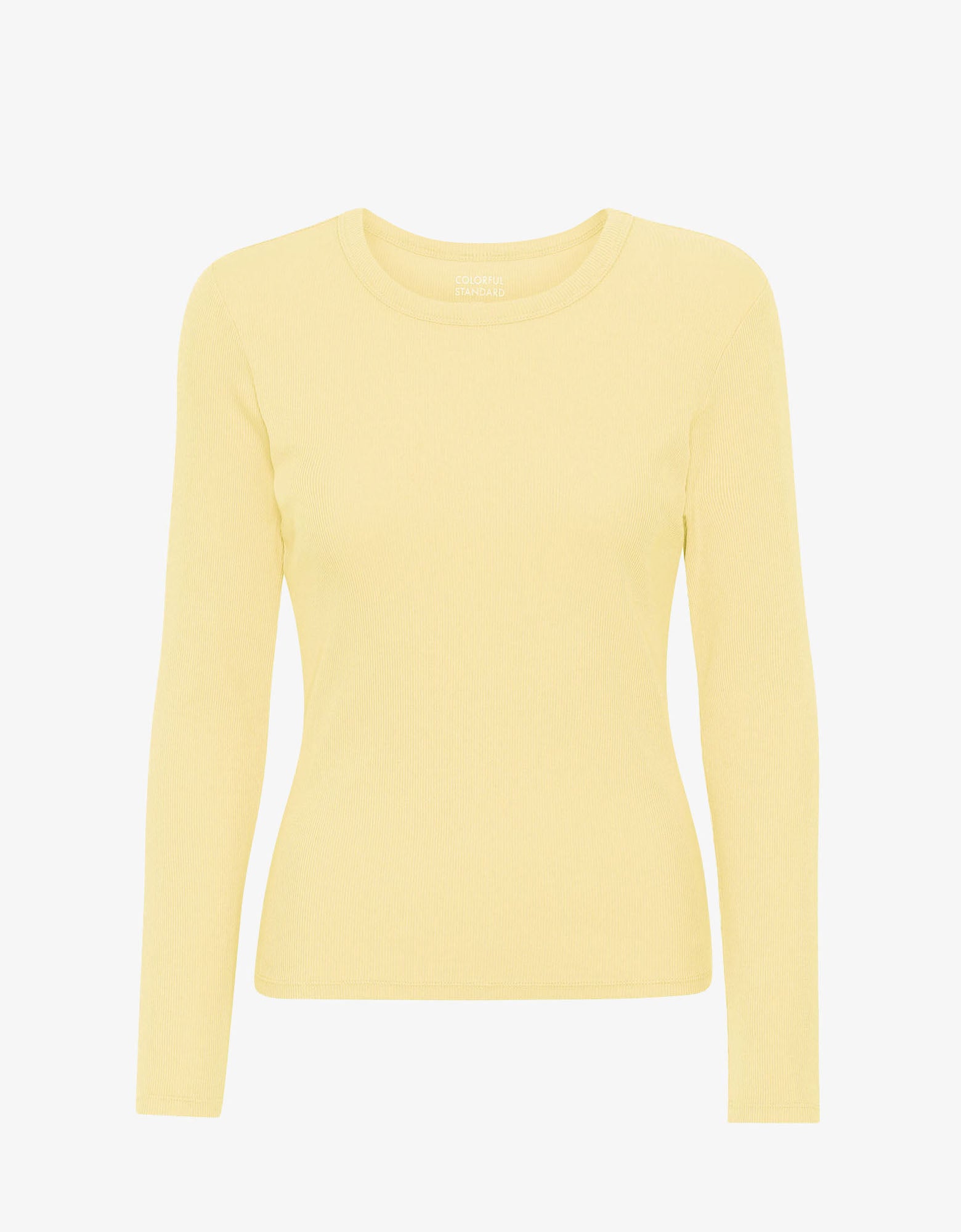 Colorful Standard Women Organic Rib LS T-Shirt Women LS T-Shirt Soft Yellow