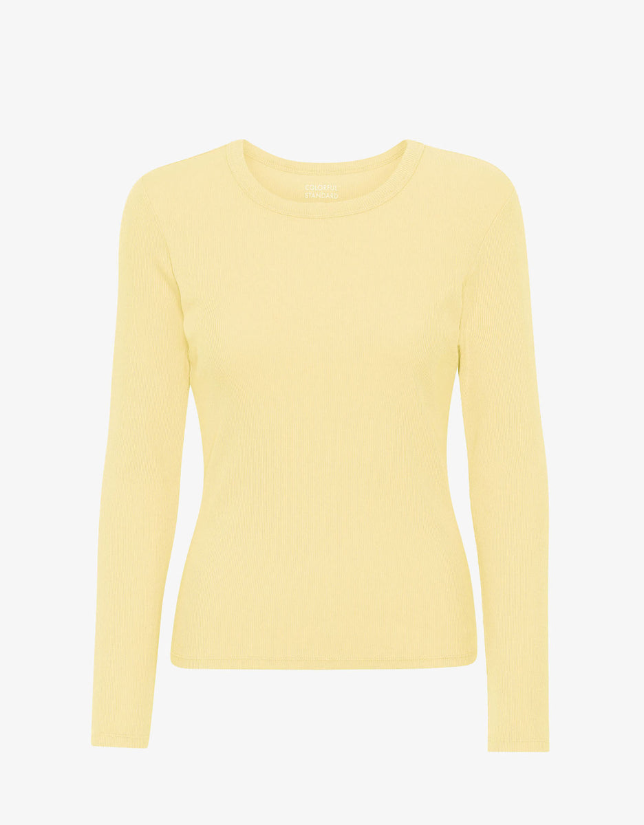 Women Organic Yellow – Soft - Colorful Standard T-Shirt LS Rib