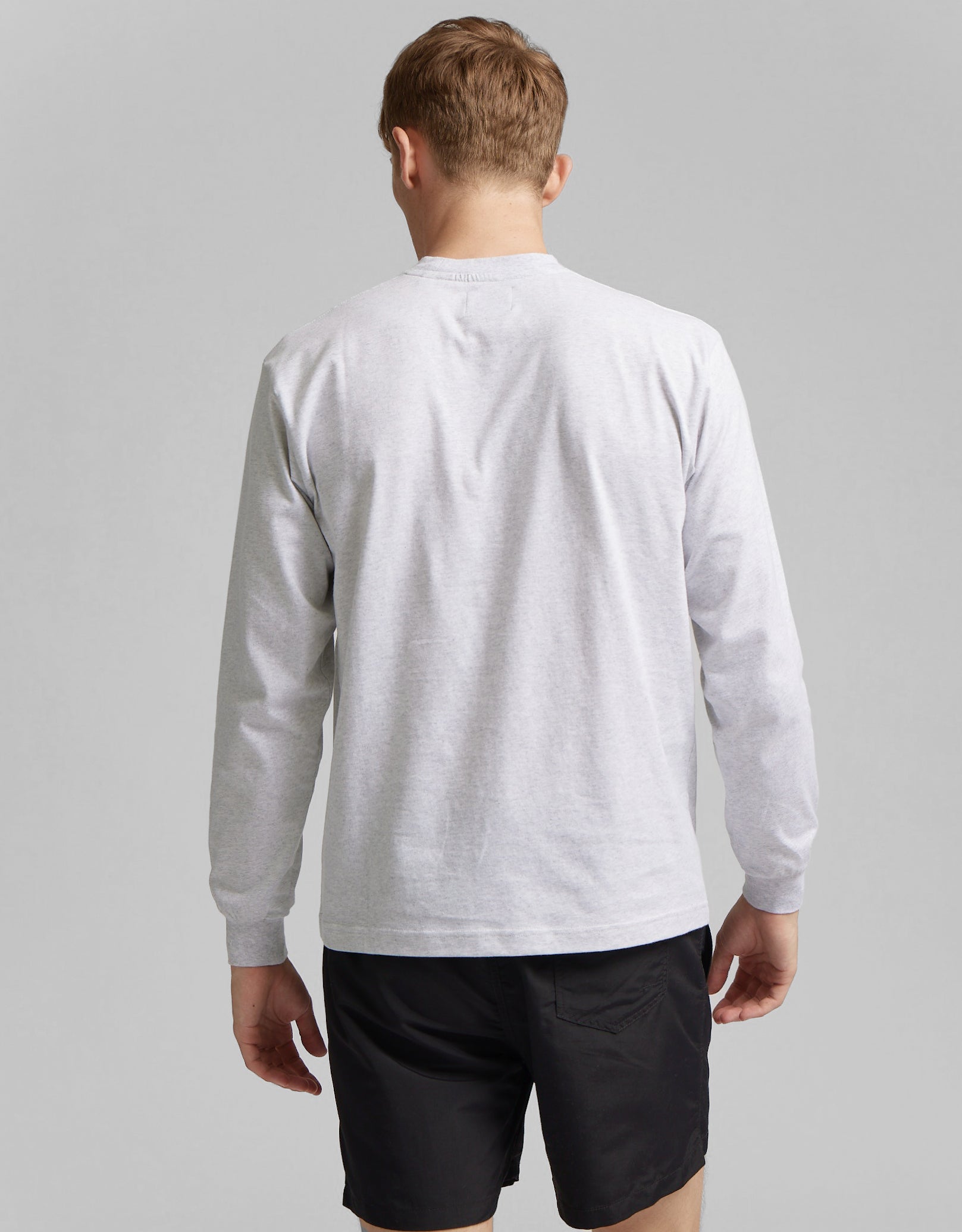 Oversized Organic LS T-shirt - Lava Grey