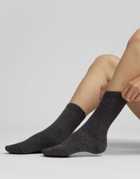 Merino Wool Blend Sock in Black