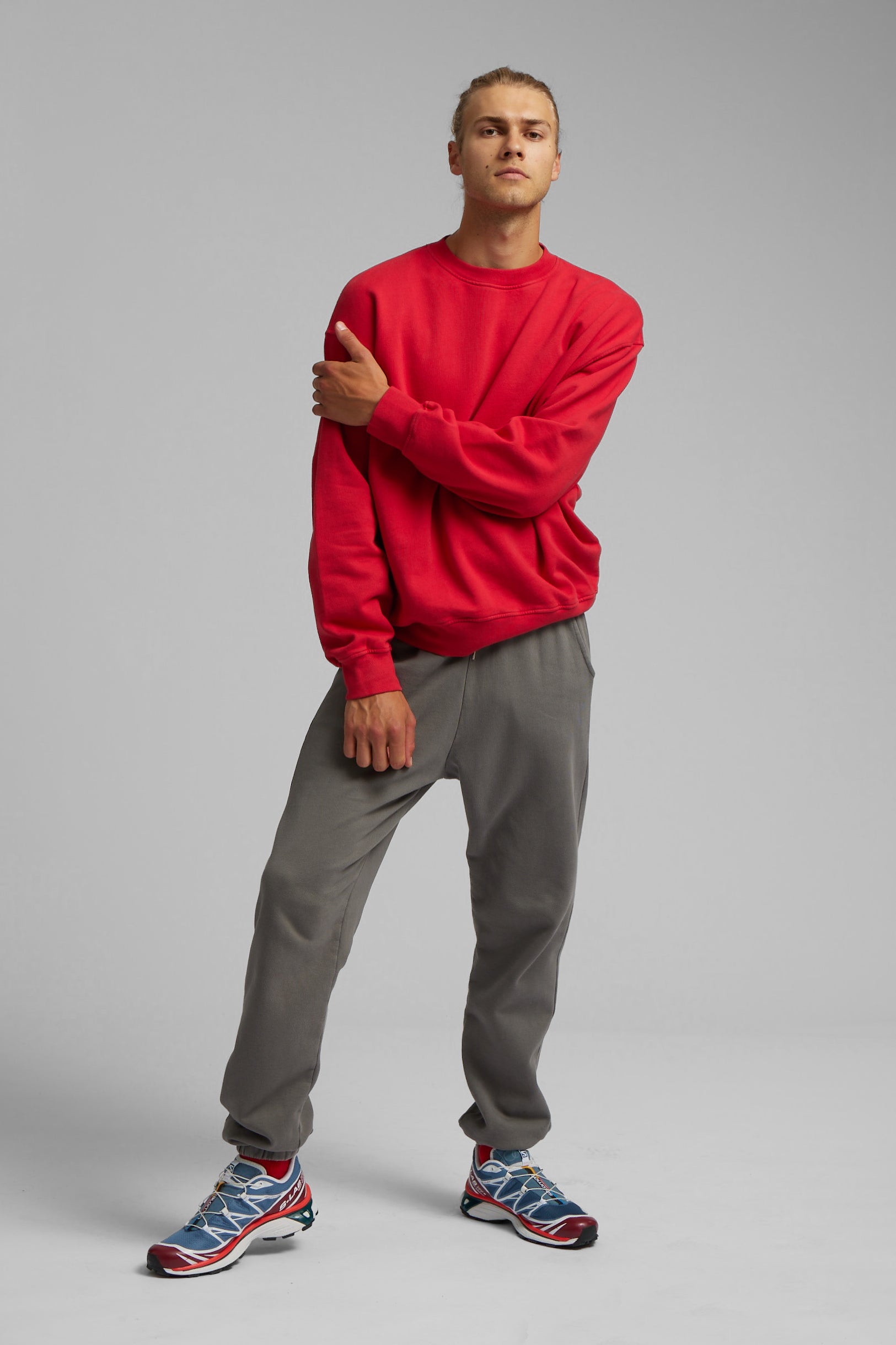 Orange sweatshirt and sweatpants sale