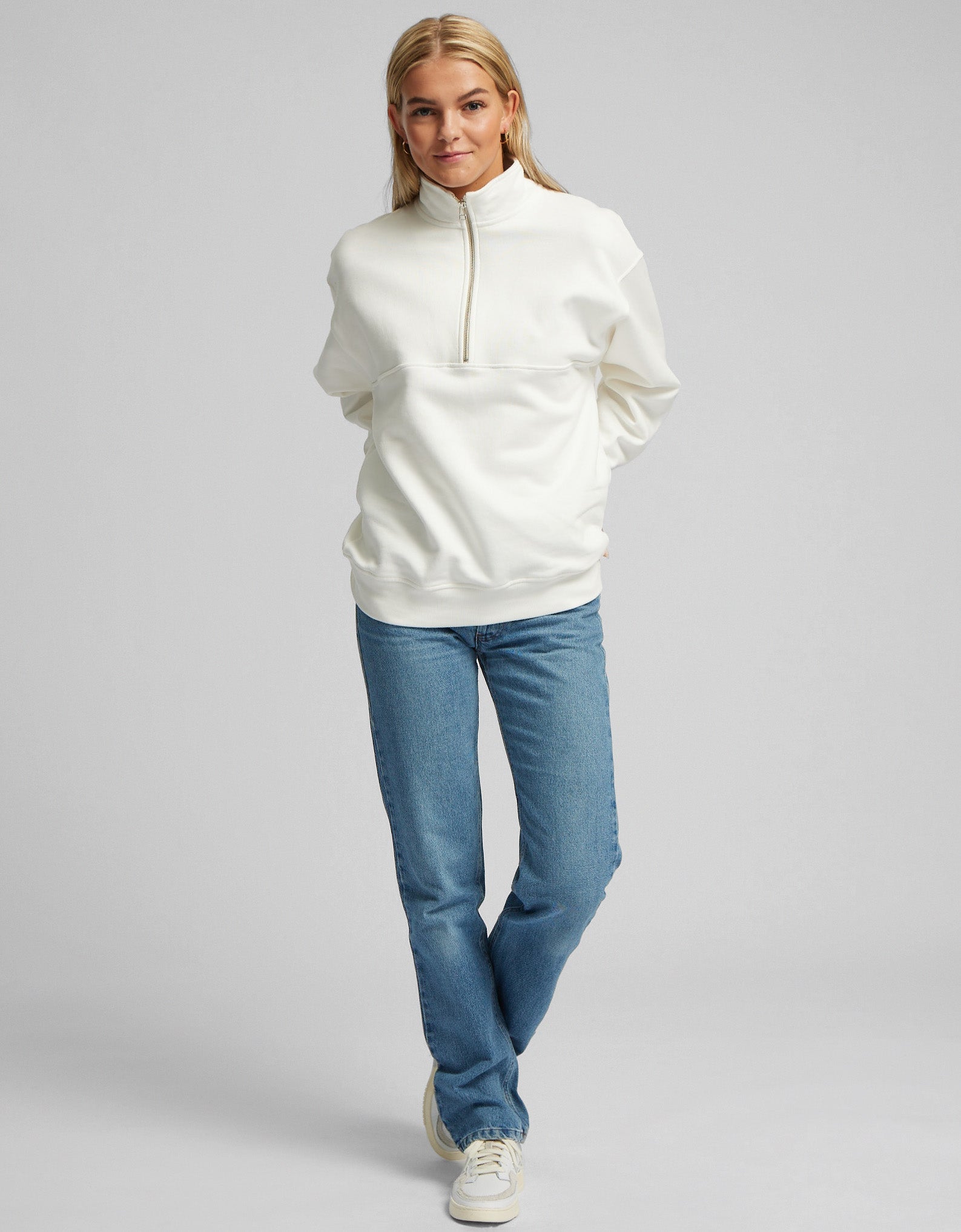 Organic Quarter Zip Soft Lavender Colorful Standard