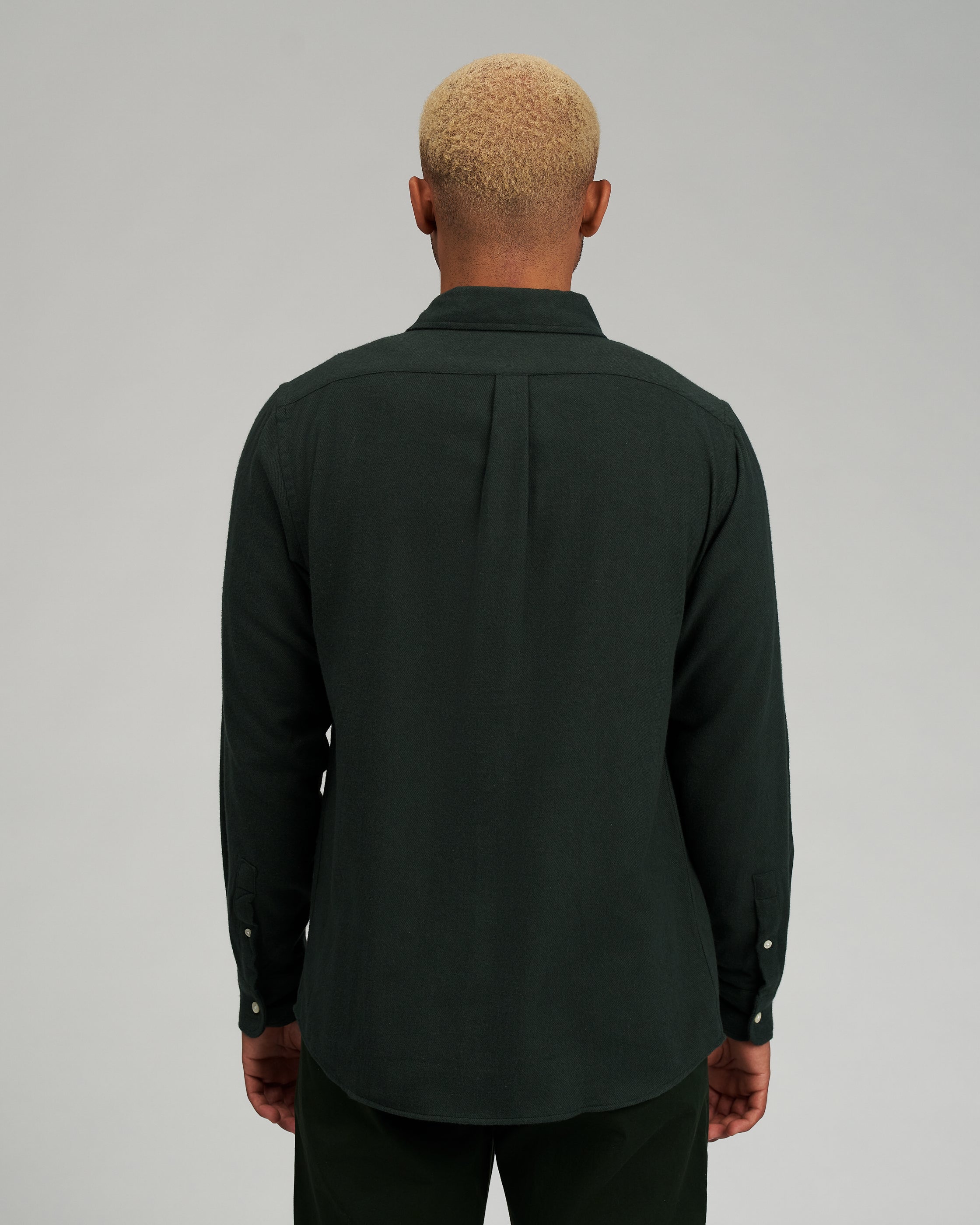 Organic Flannel Shirt - Deep Black