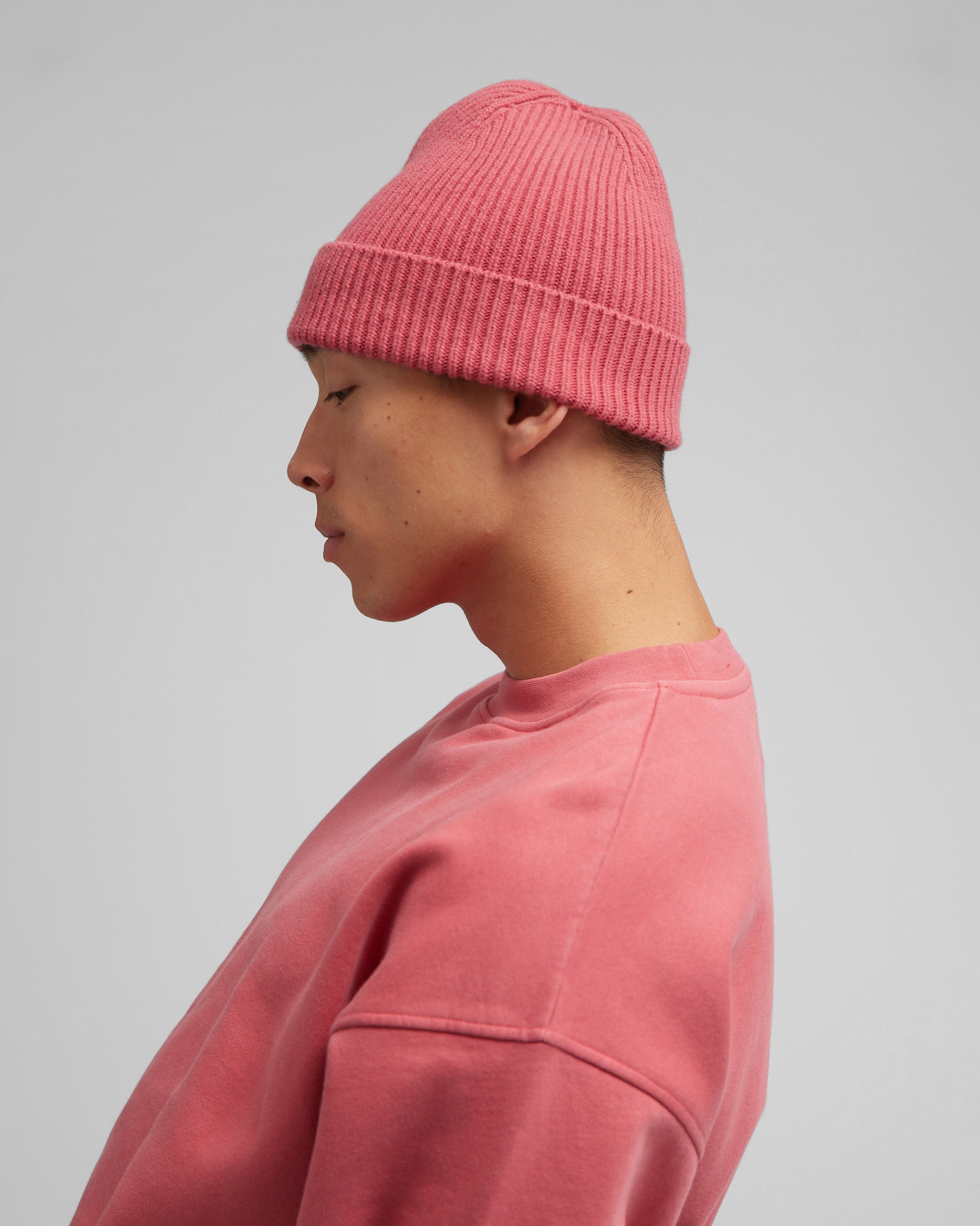 Merino Wool Beanie - Faded Pink