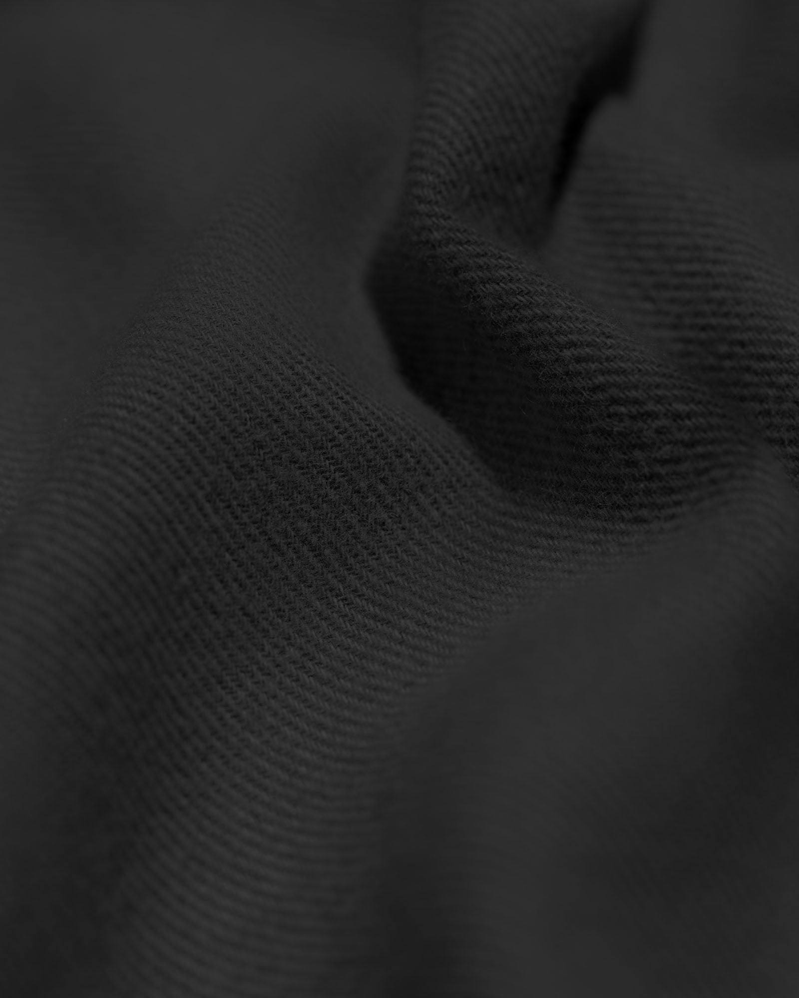Organic Flannel Shirt - Deep Black