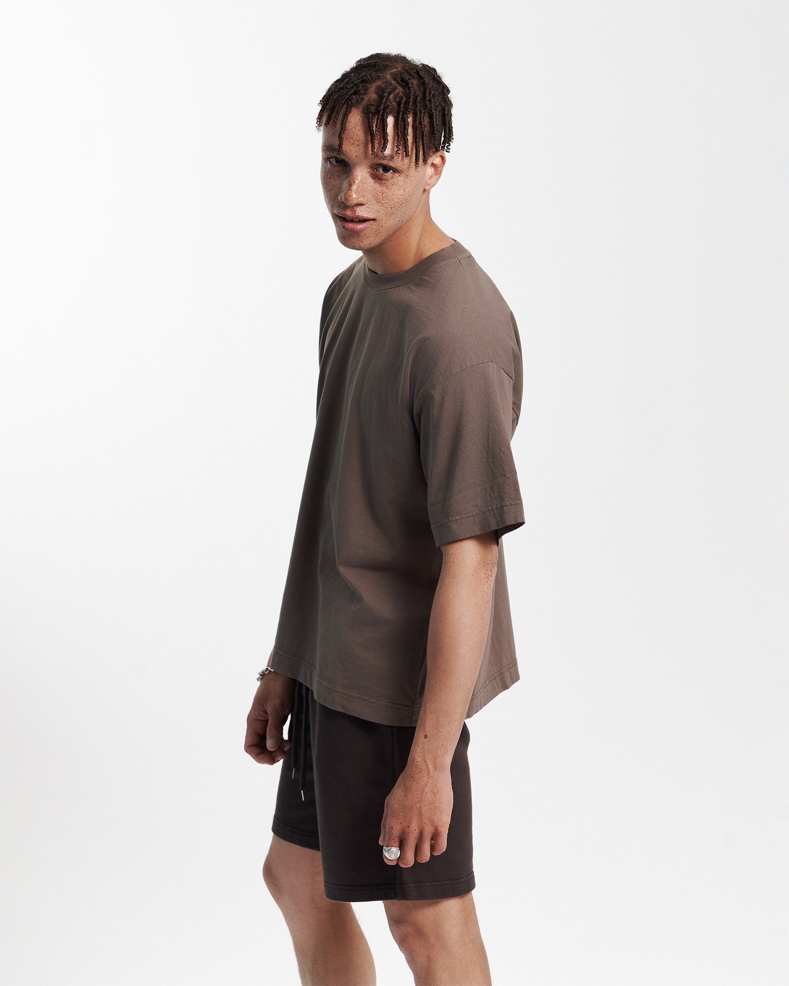 Oversized Organic T-Shirt - Misty Brown