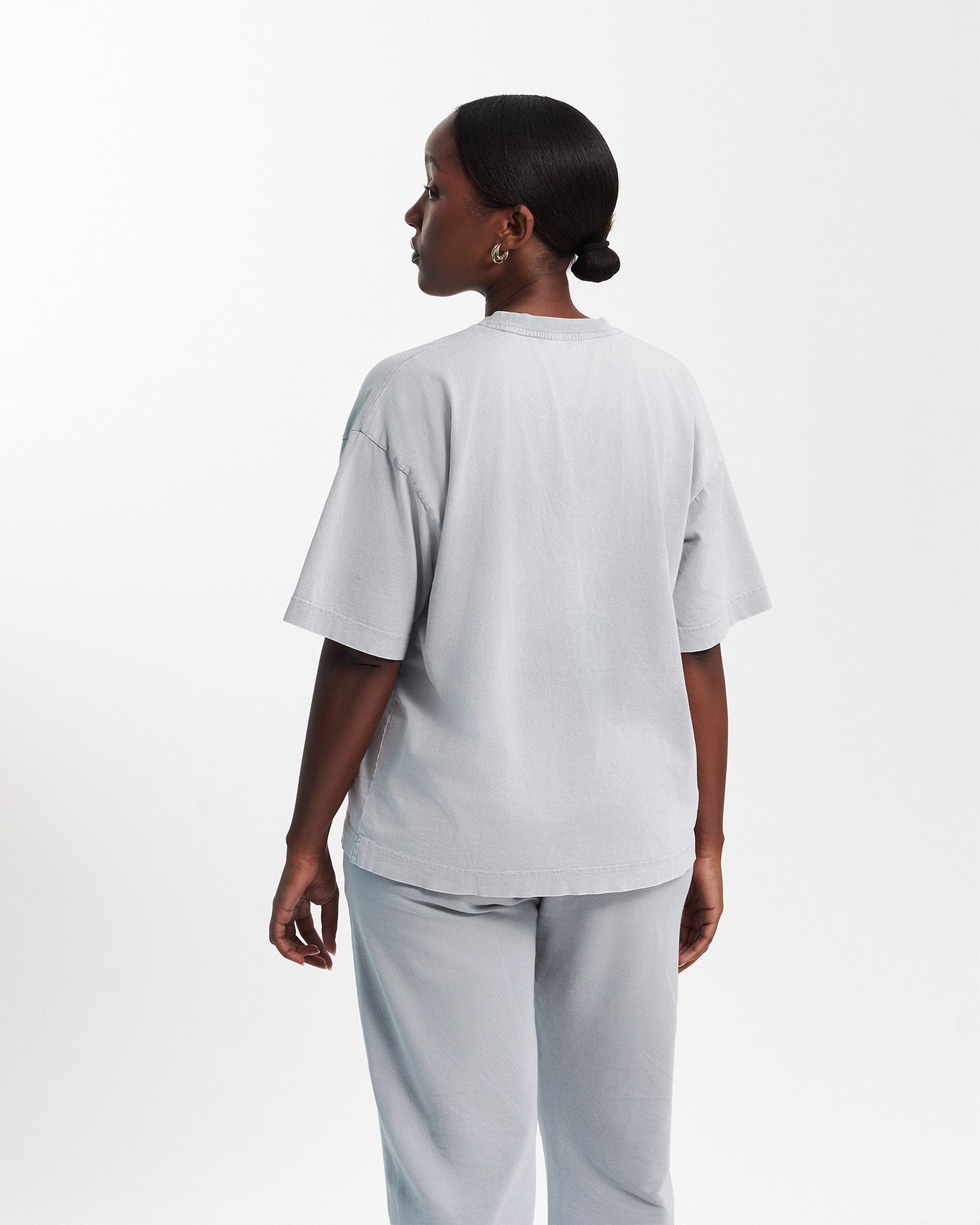 Oversized Organic T-Shirt - Lava Grey