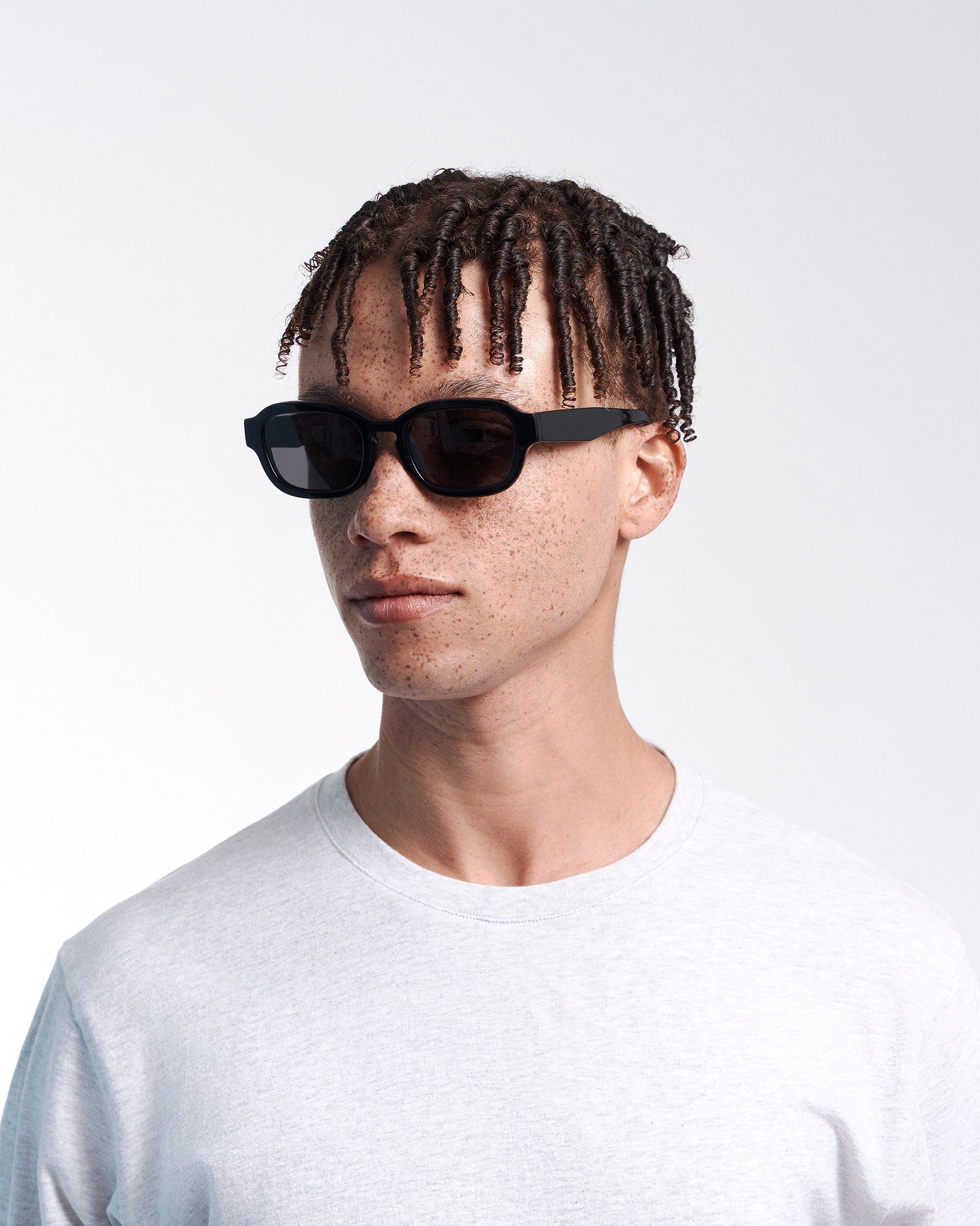 Sunglass 01 - Deep Black Solid - Orange