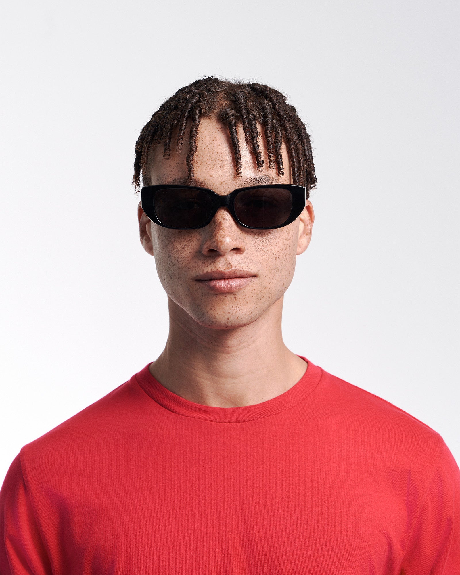 Sunglass 10 - Deep Black Solid - Orange