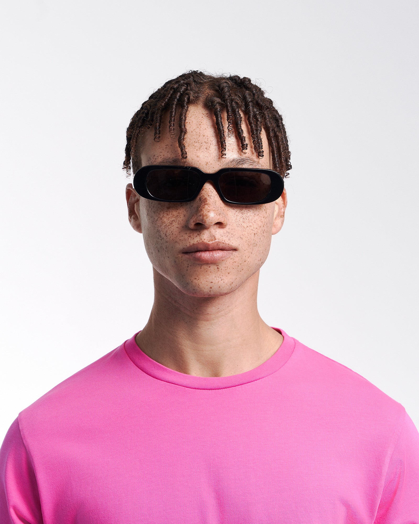 Sunglass 09 - Deep Black Solid - Orange
