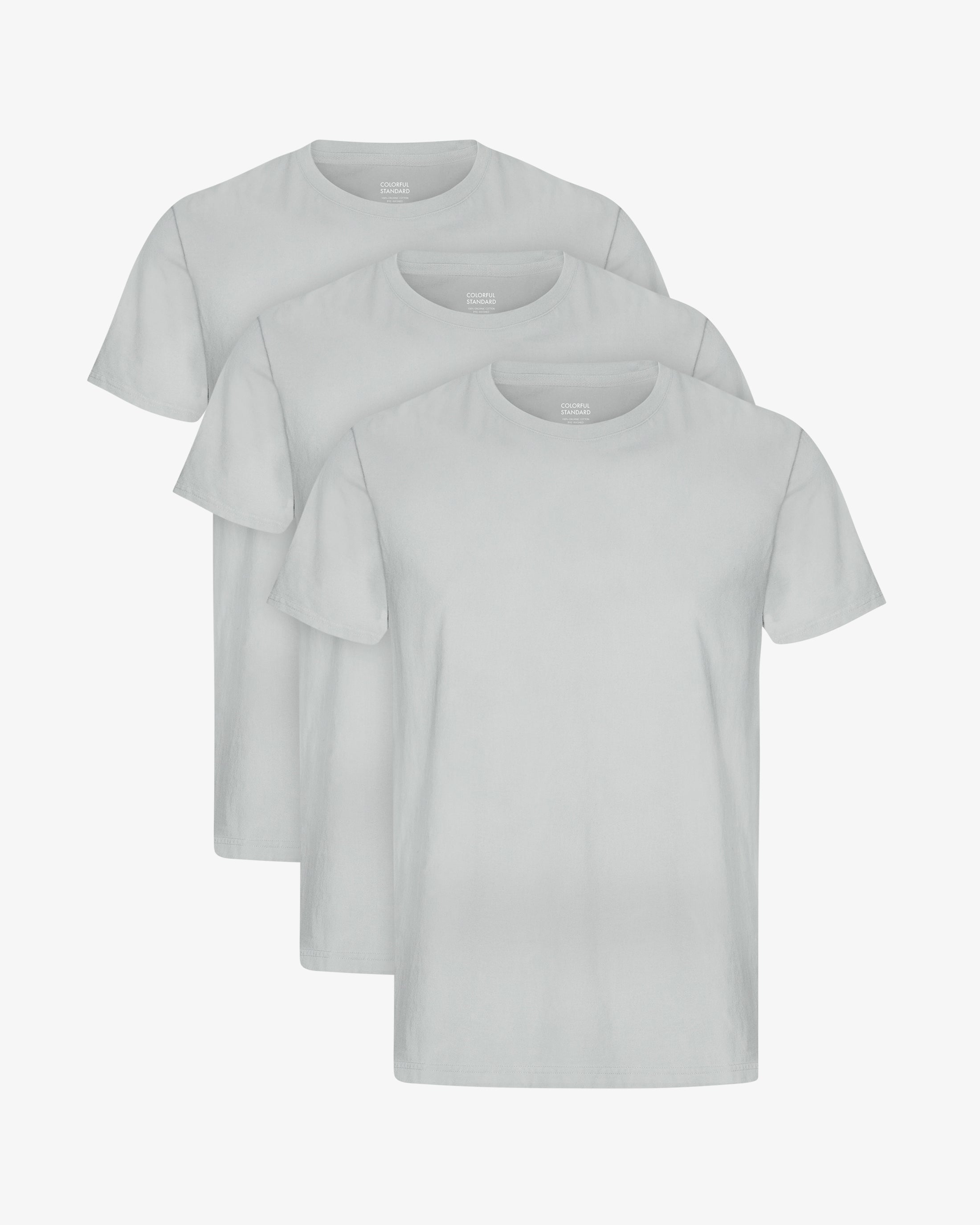 Classic Organic Tee - Faded Grey (3-Pack)
