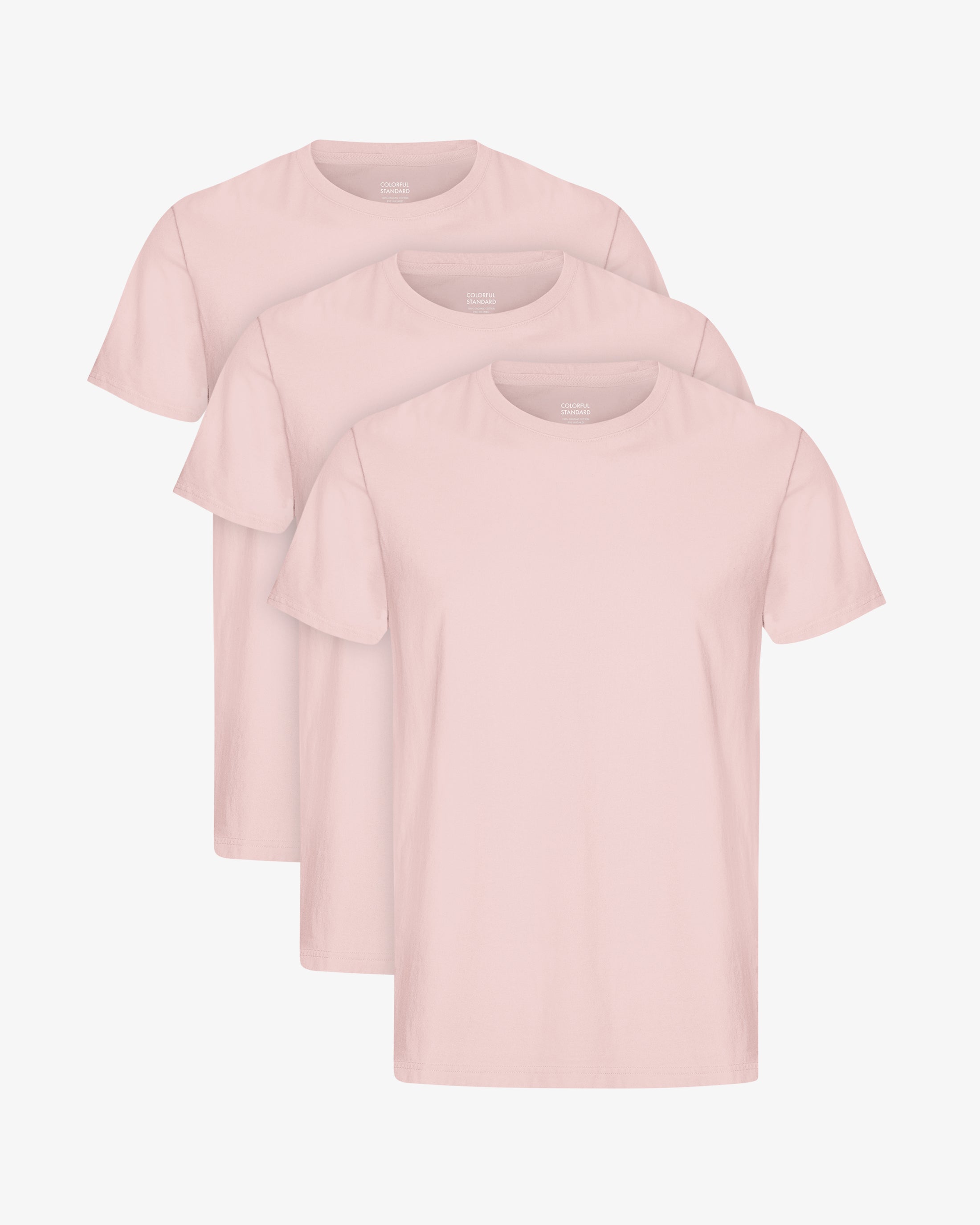 Classic Organic Tee - Faded Pink (3-Pack)