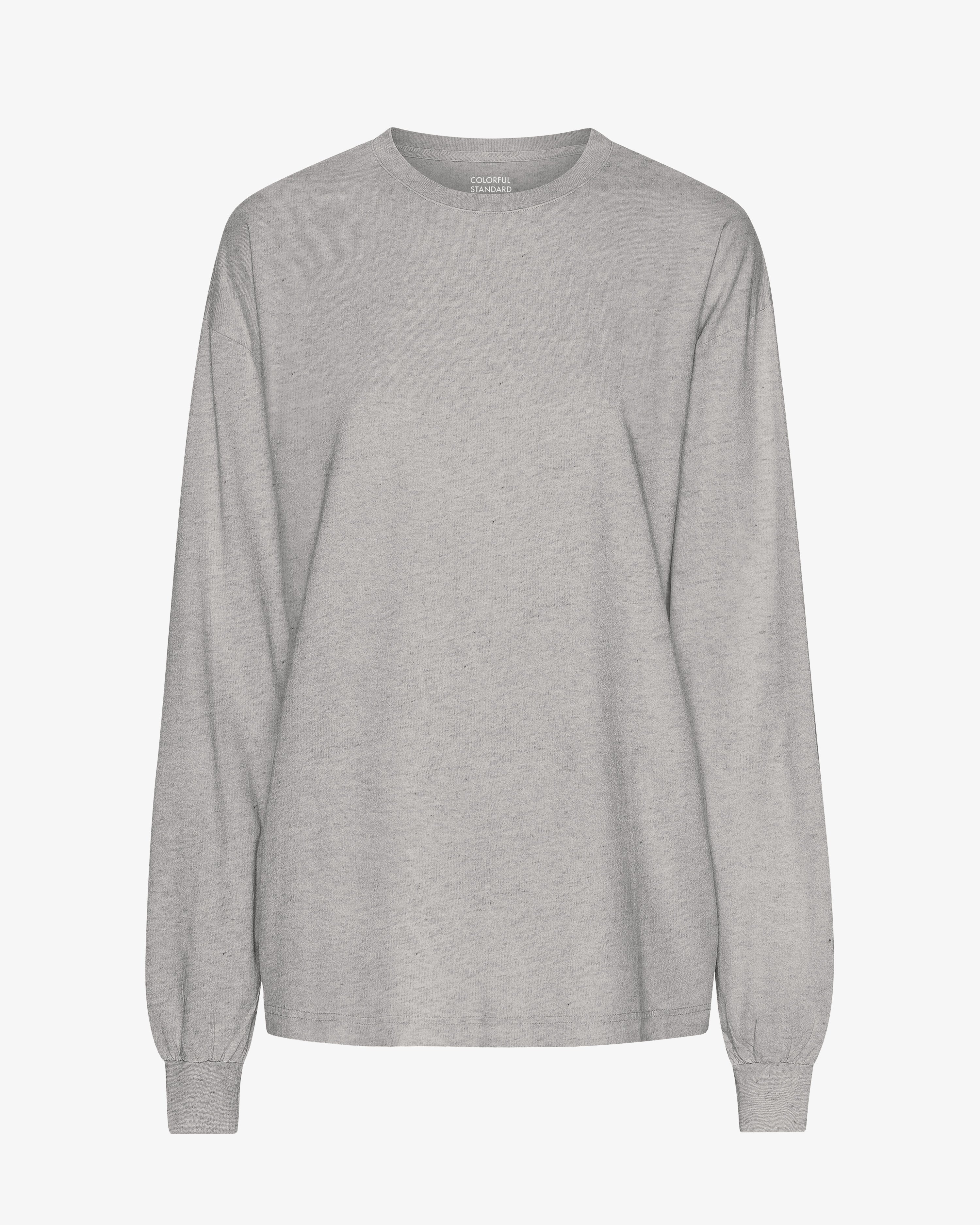 Oversized Organic LS T-Shirt - Heather Grey