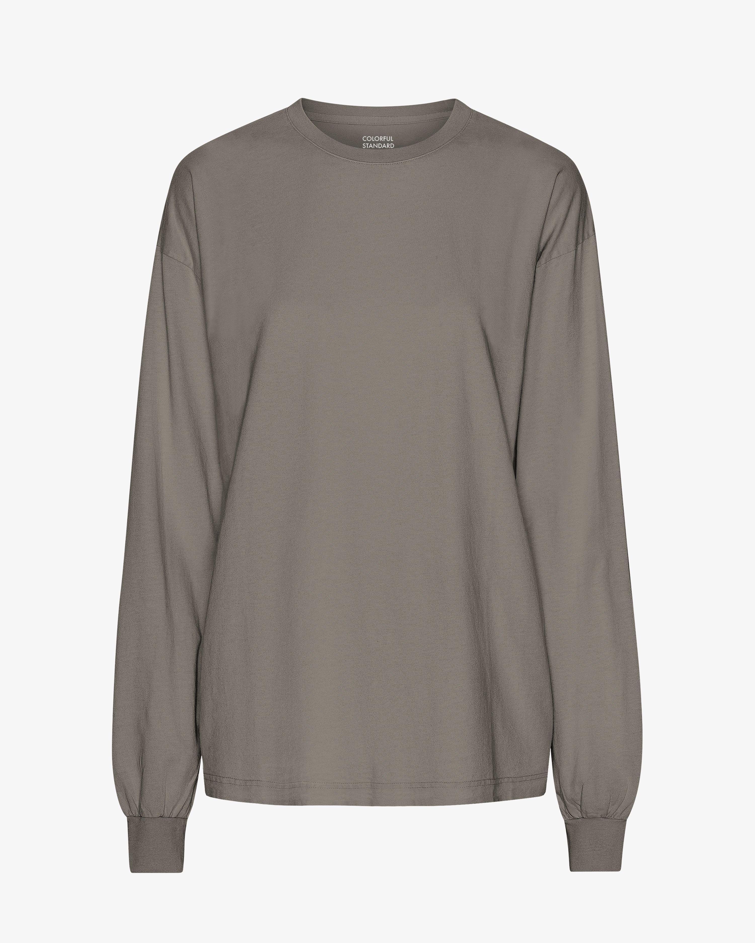 Oversized Organic LS T-Shirt - Misty Brown