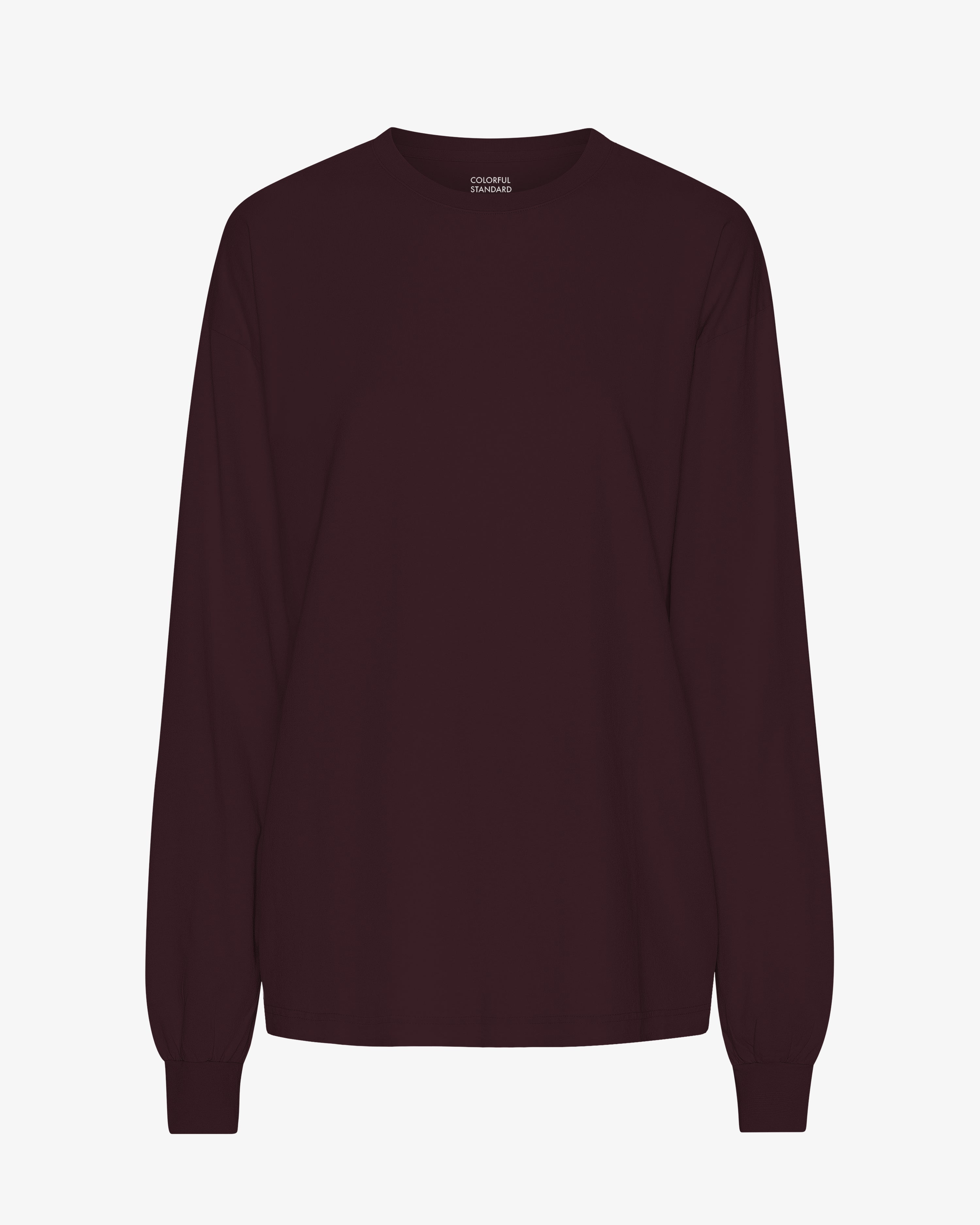 Oversized Organic LS T-Shirt - Oxblood Red