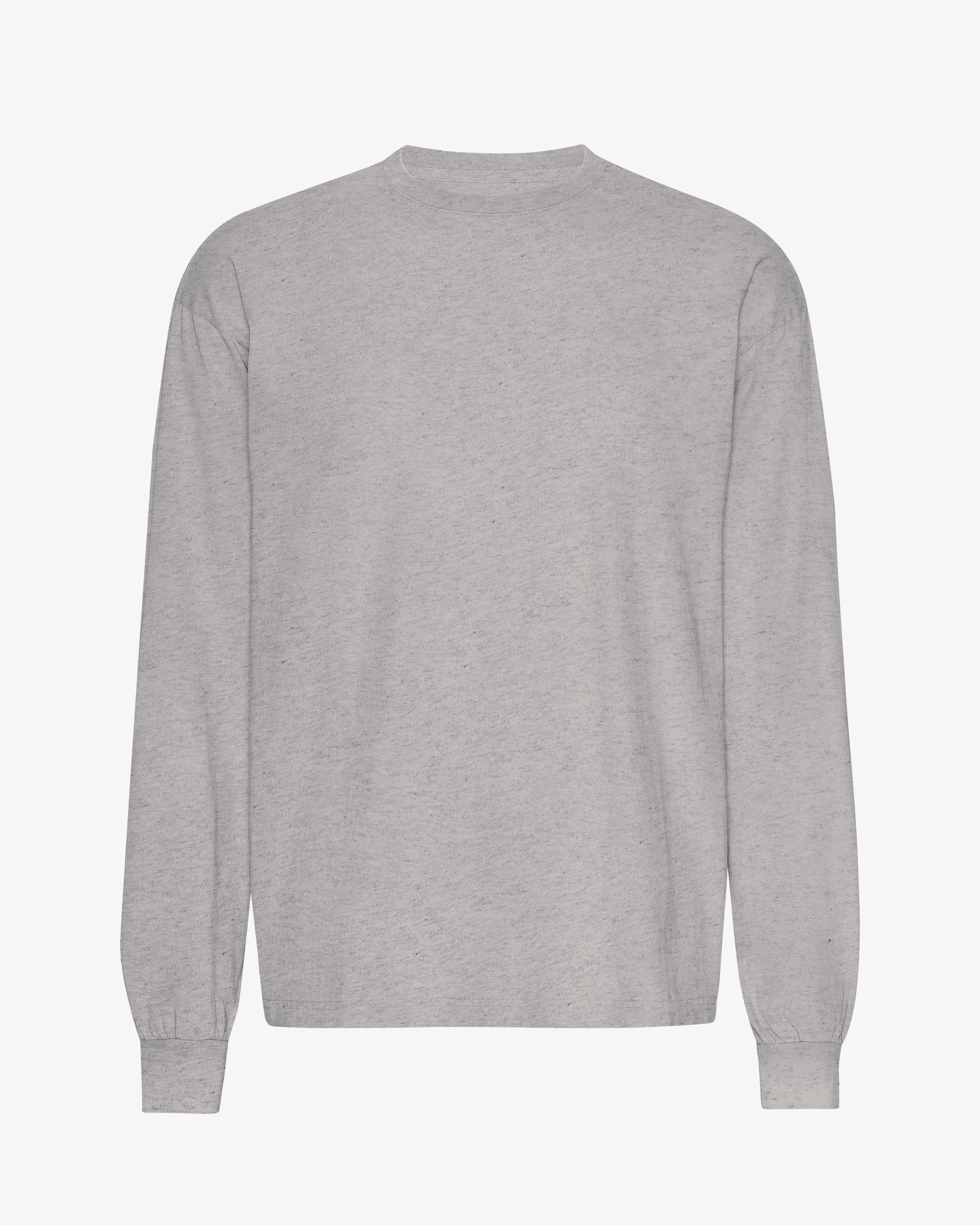 Oversized Organic LS T-Shirt - Heather Grey