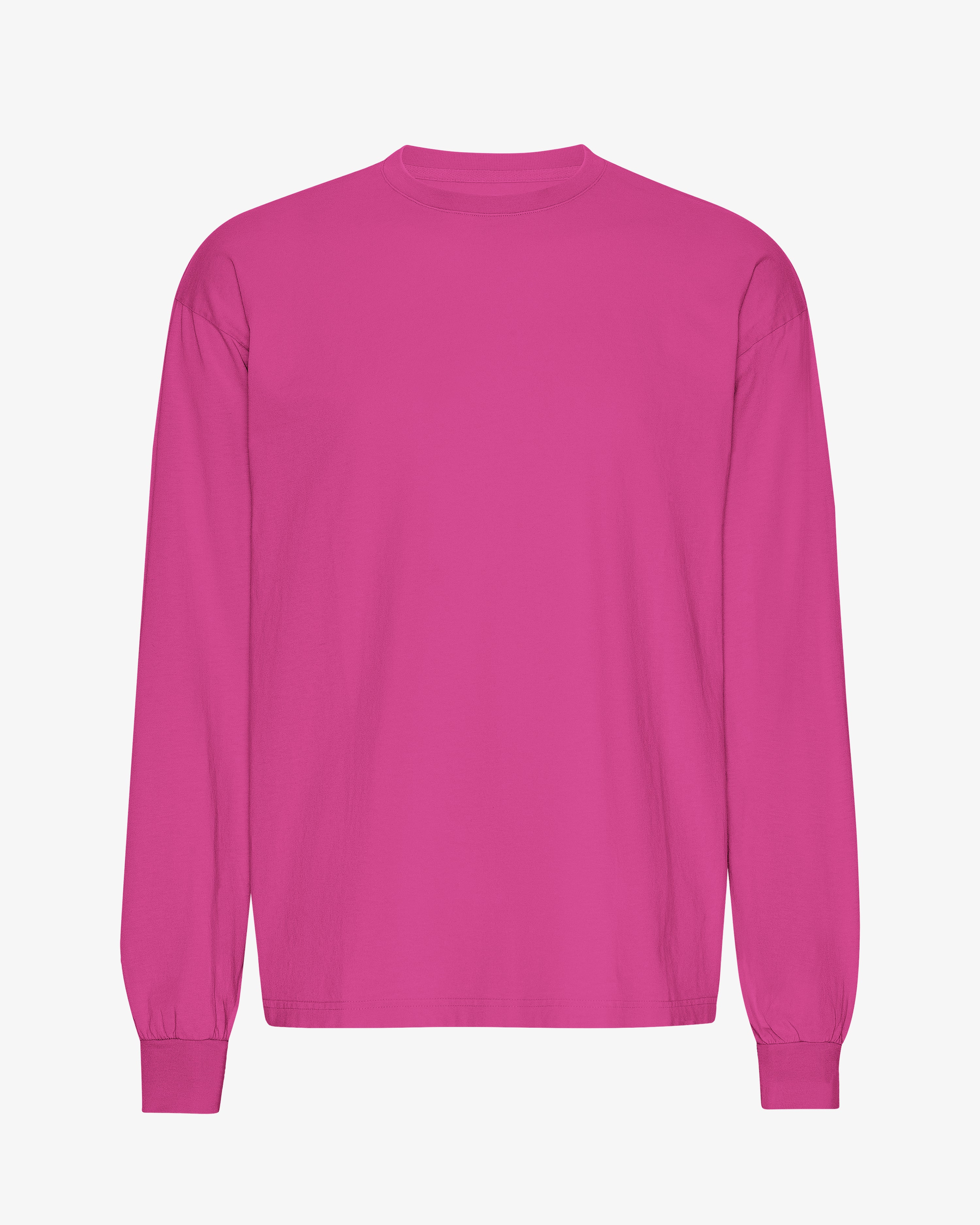 Oversized Organic LS T-Shirt - Magenta Blaze