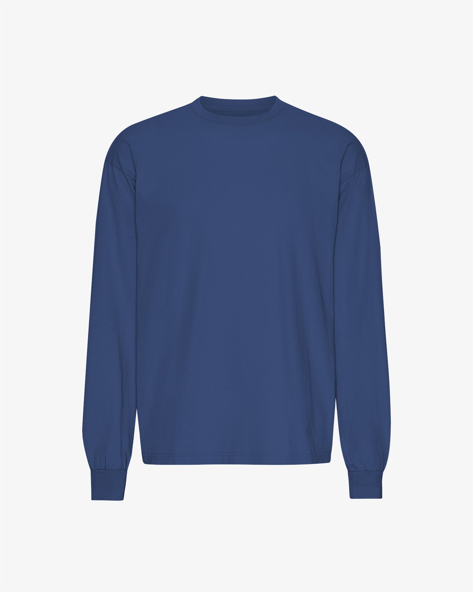 Oversized Organic LS T-shirt - Marine Blue