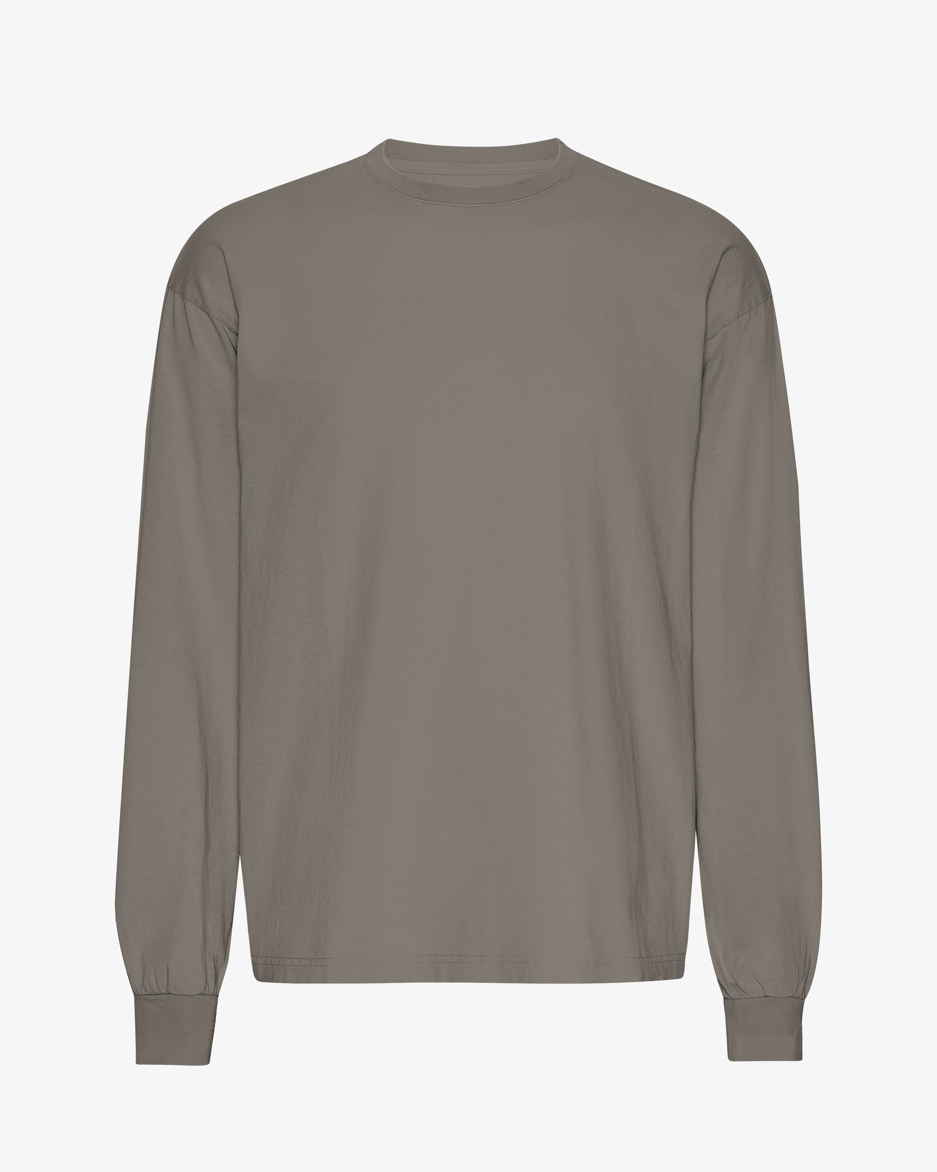 Oversized Organic LS T-Shirt - Misty Brown