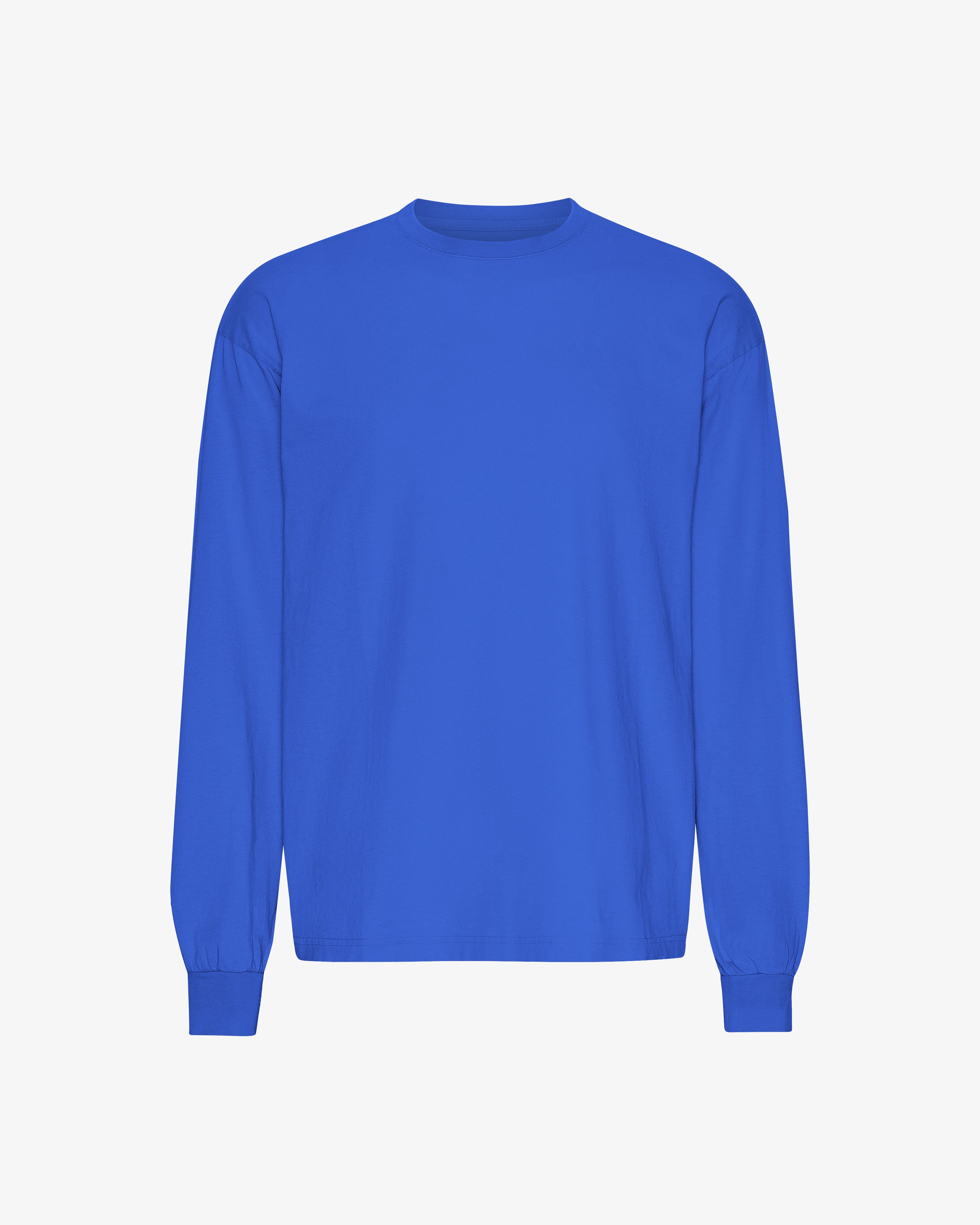 Oversized Organic LS T-shirt - Sapphire Blue