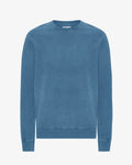 Pull classique en coton bio - Indigo délavé