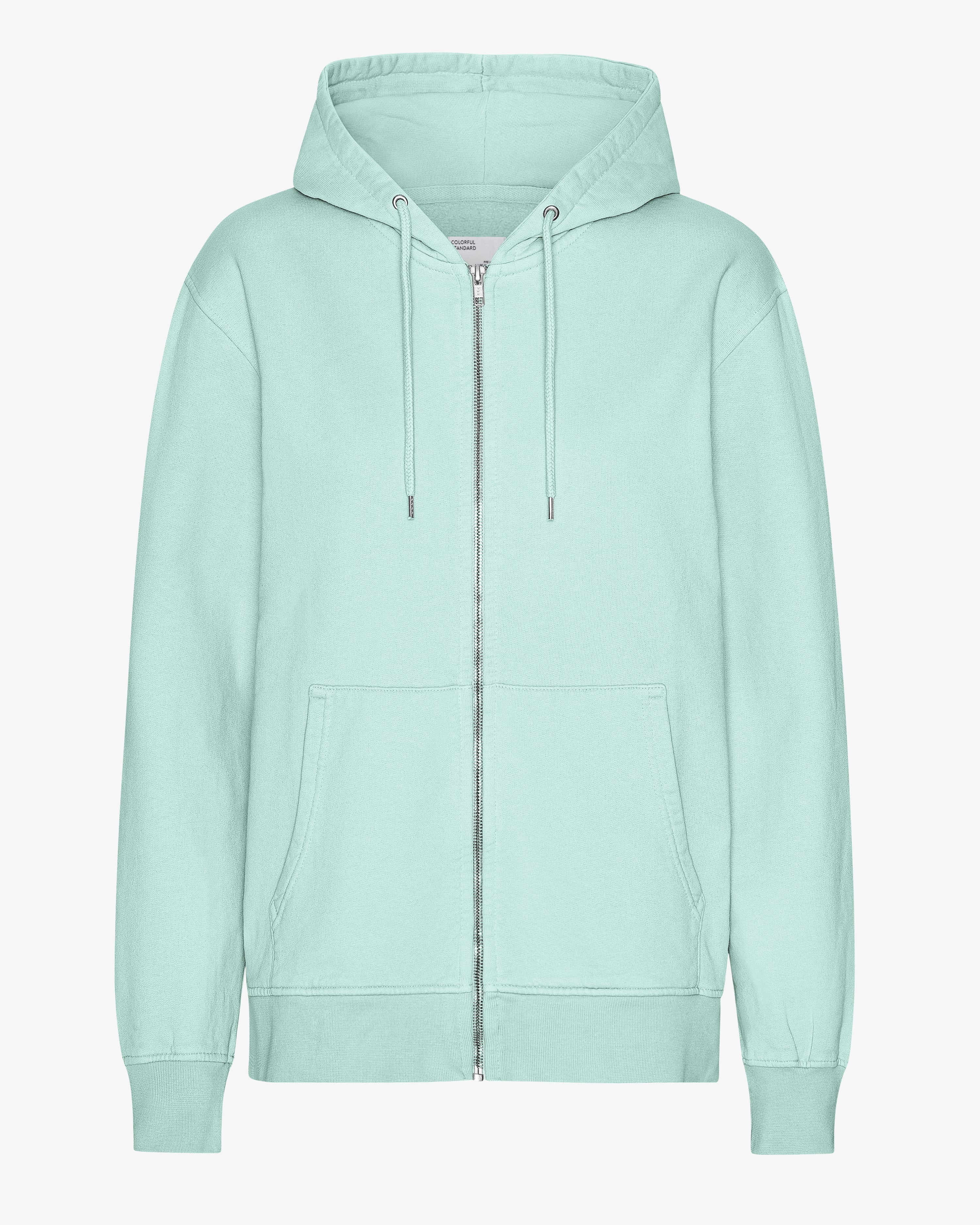 Classic Organic Zip Hood - Light Aqua