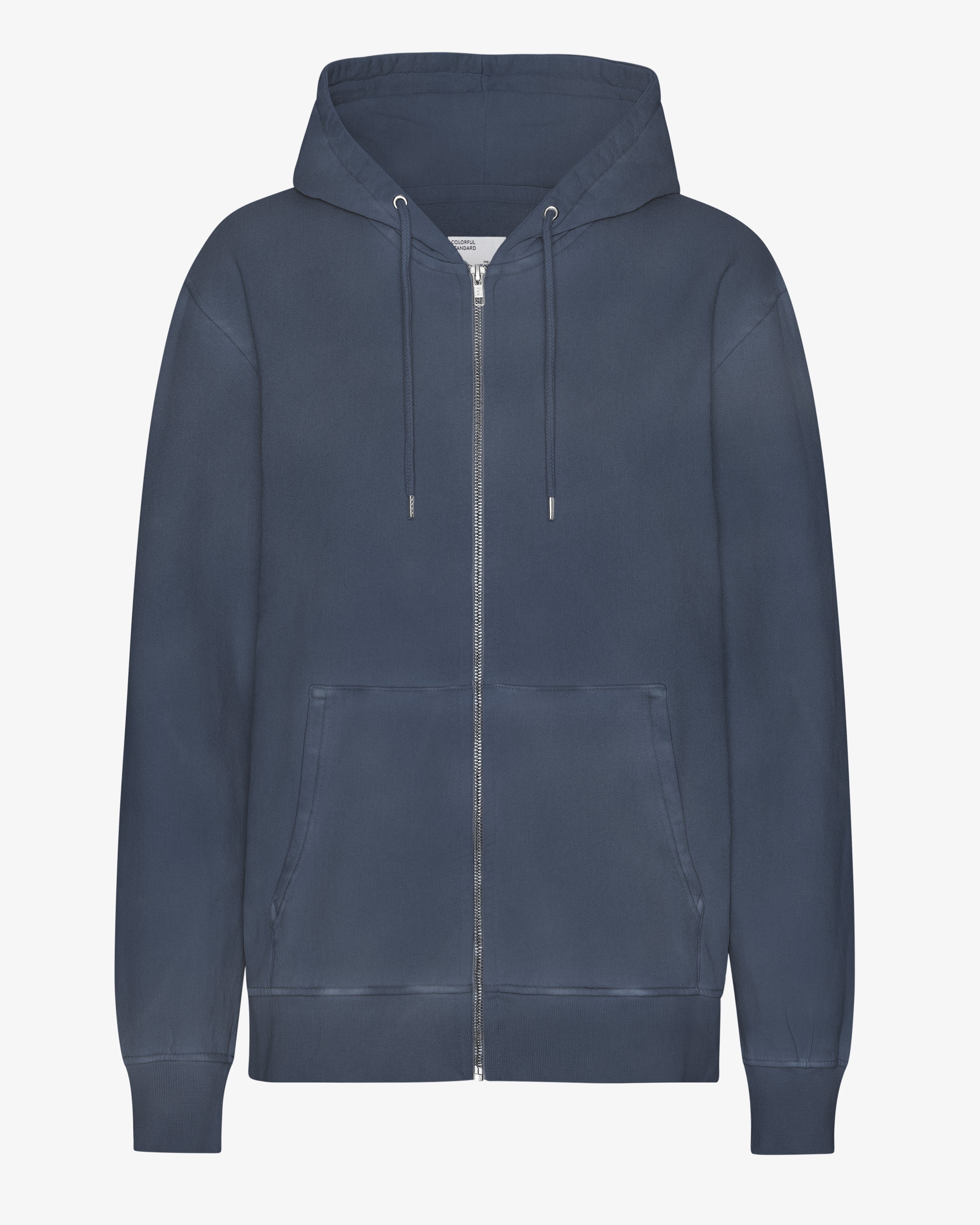 Classic Organic Zip Hood - Neptune Blue