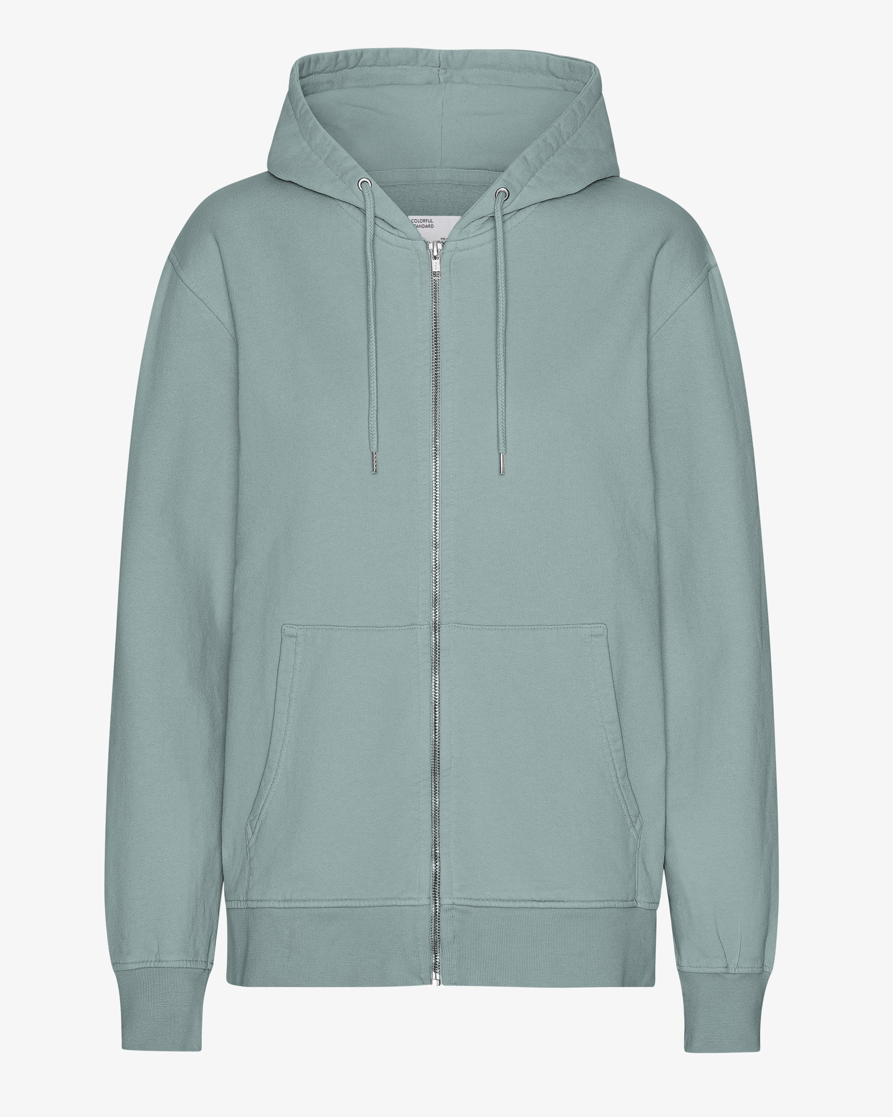 Classic Organic Zip Hood - Steel Blue