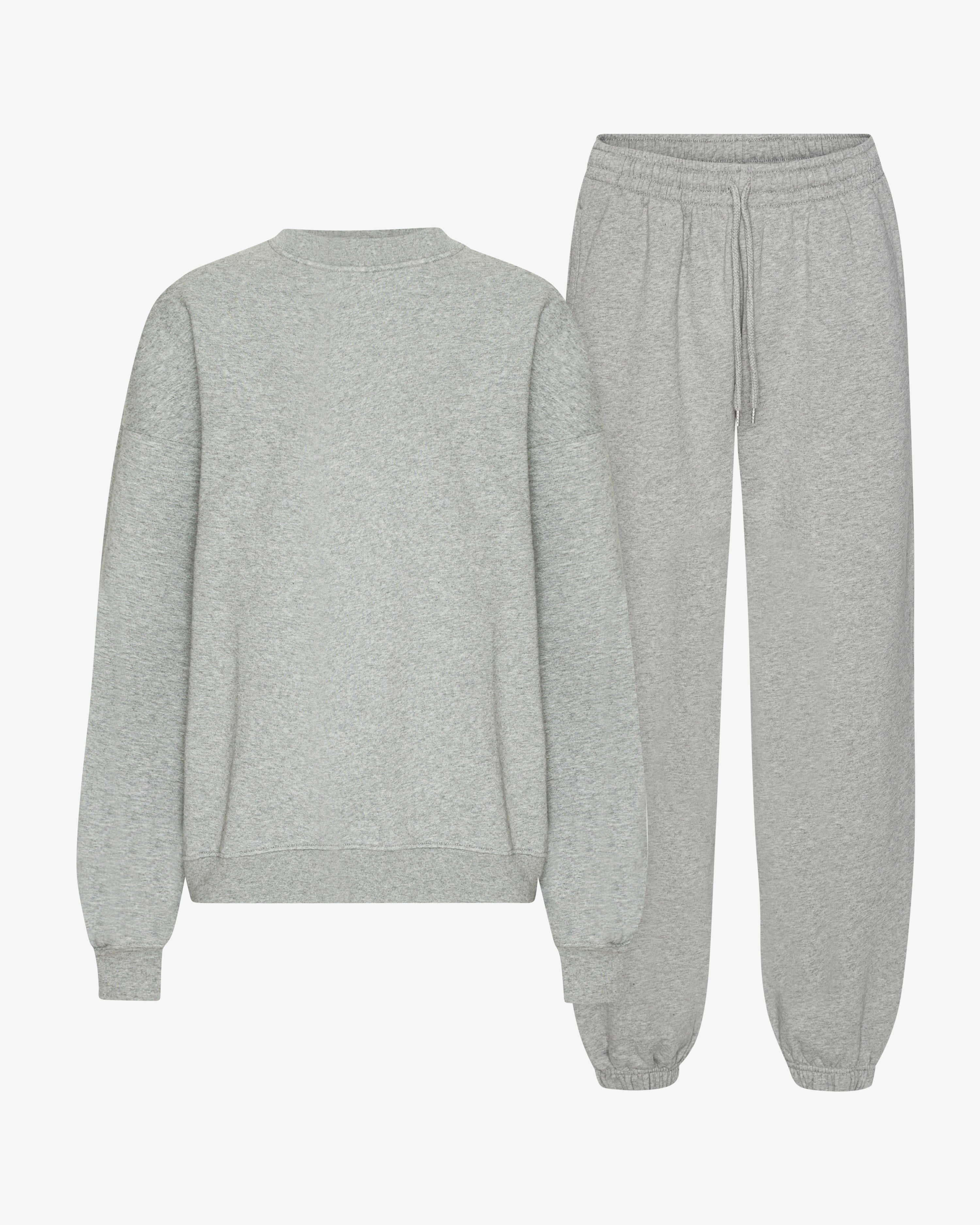 Organic Relaxed Sweatsuit - Heather Grey