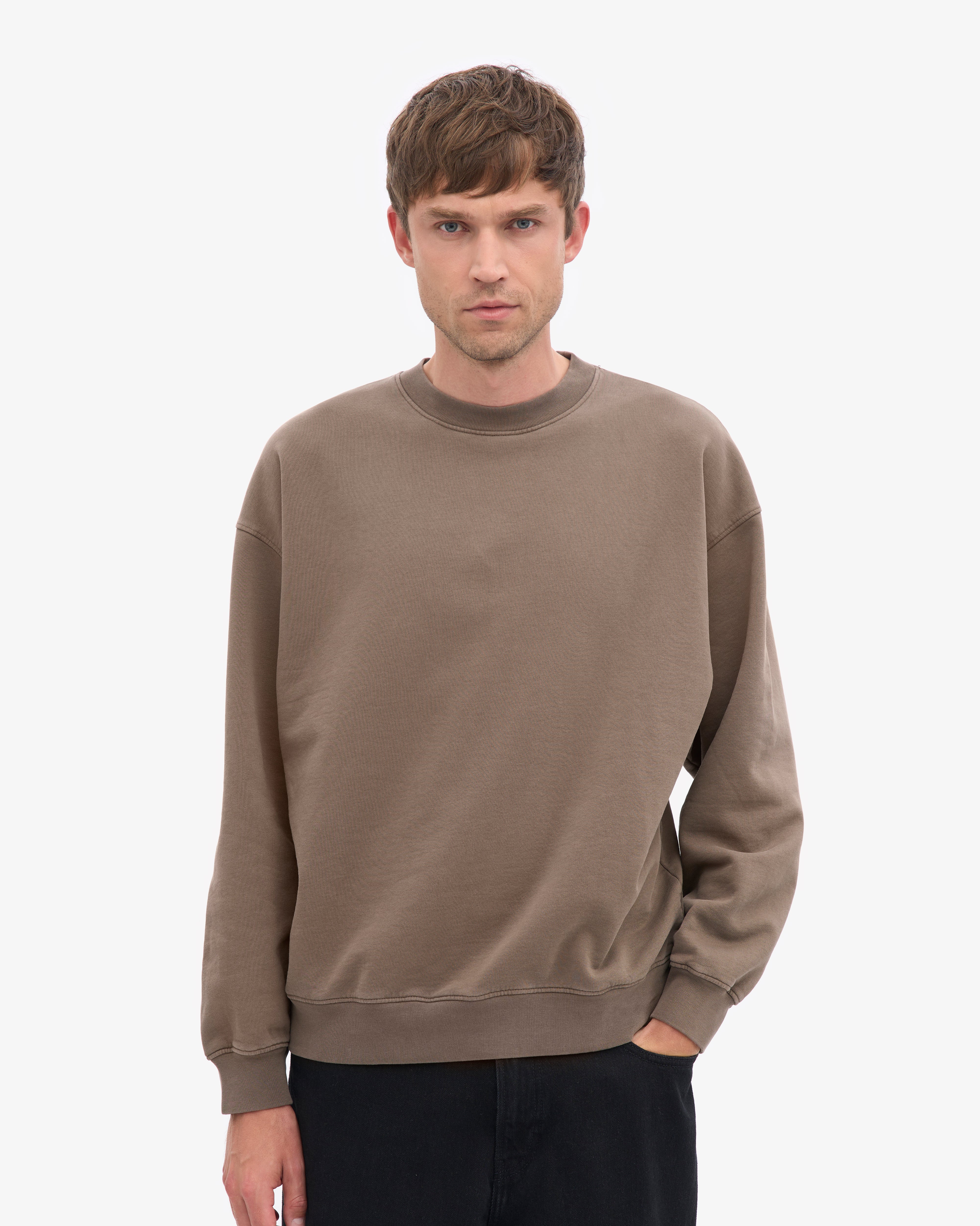 Organic Oversized Crew - Cedar Brown