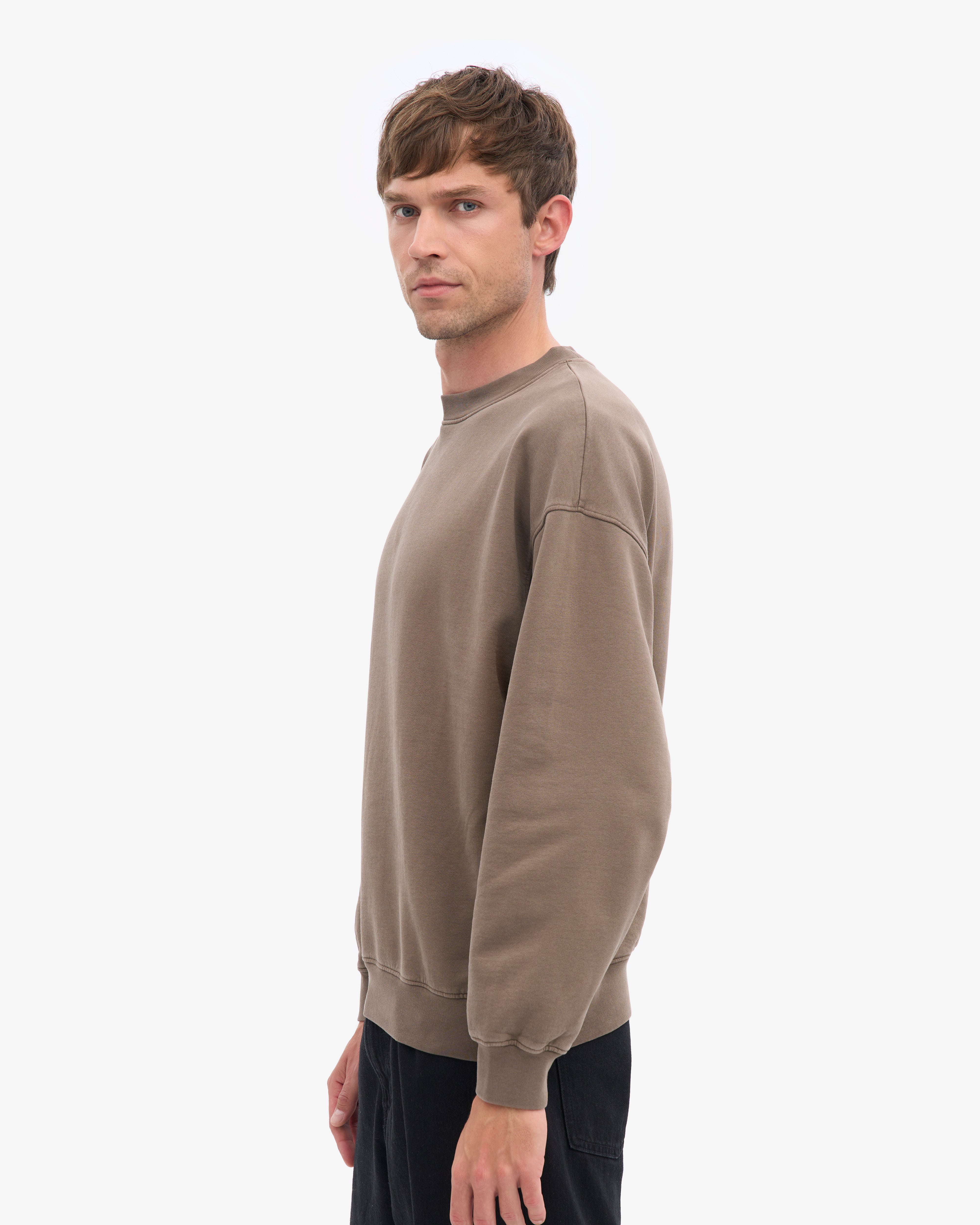 Organic Oversized Crew - Cedar Brown