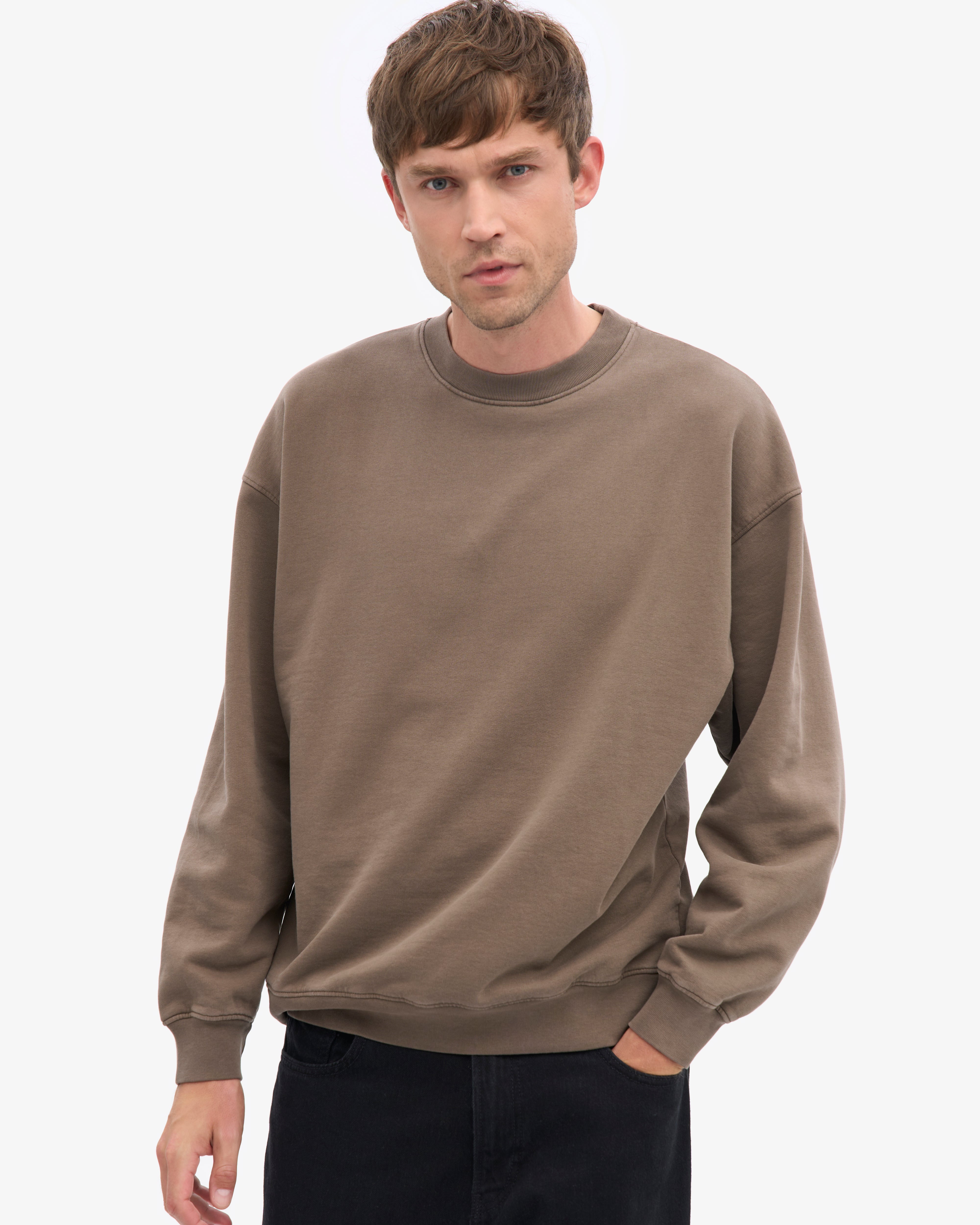 Organic Oversized Crew - Cedar Brown
