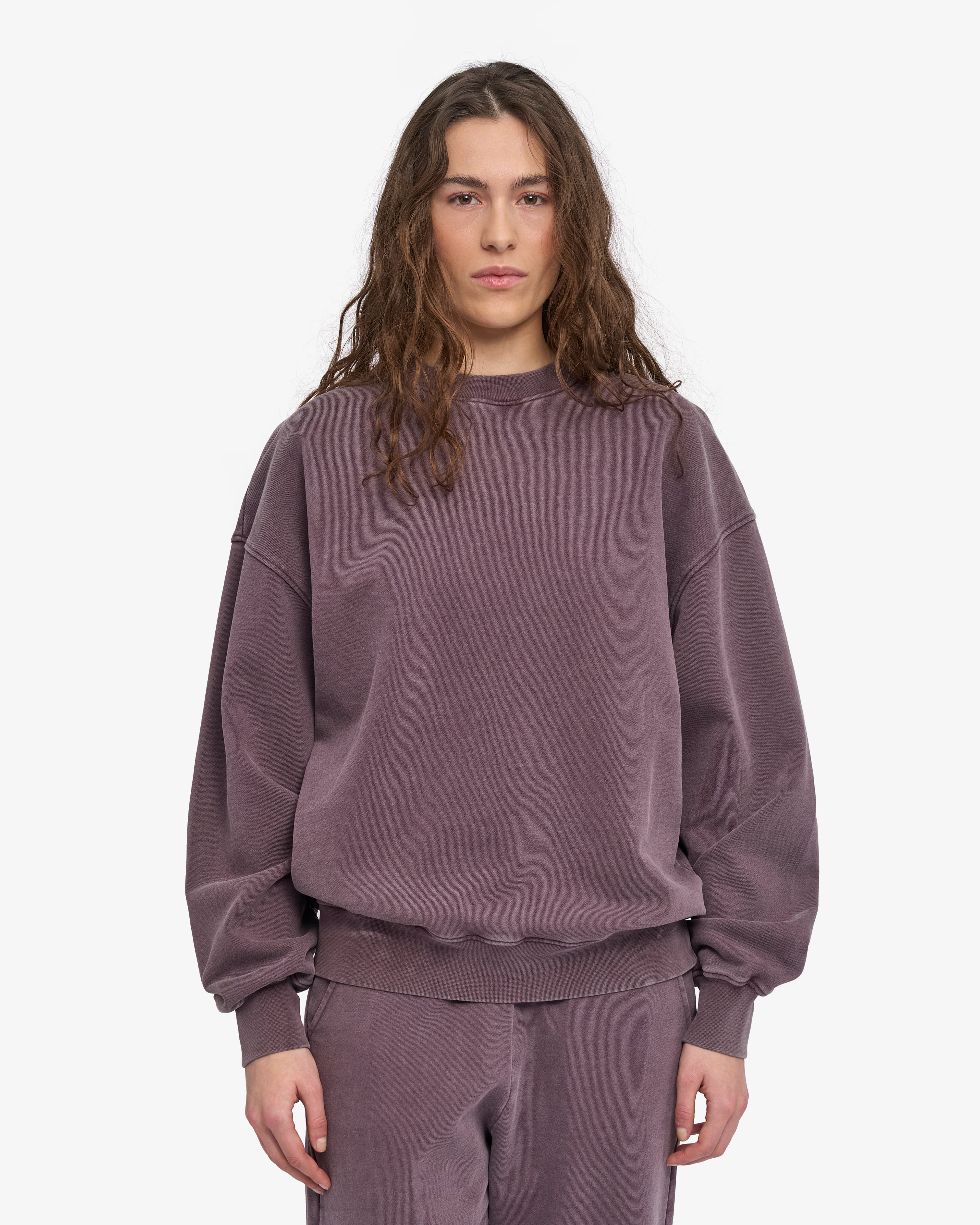Organic Oversized Crew - Faded Grape