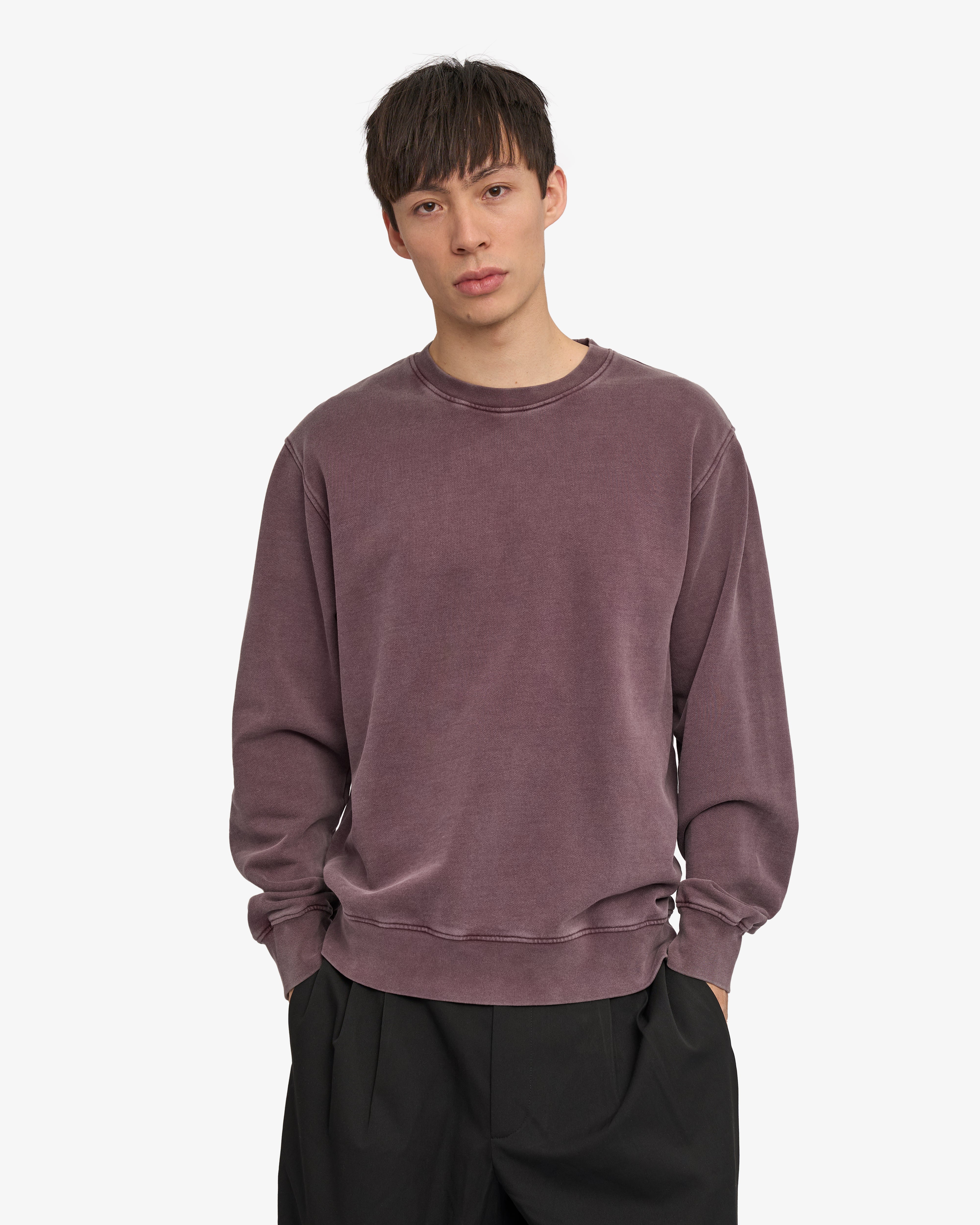 Organic Oversized Crew - Faded Grape