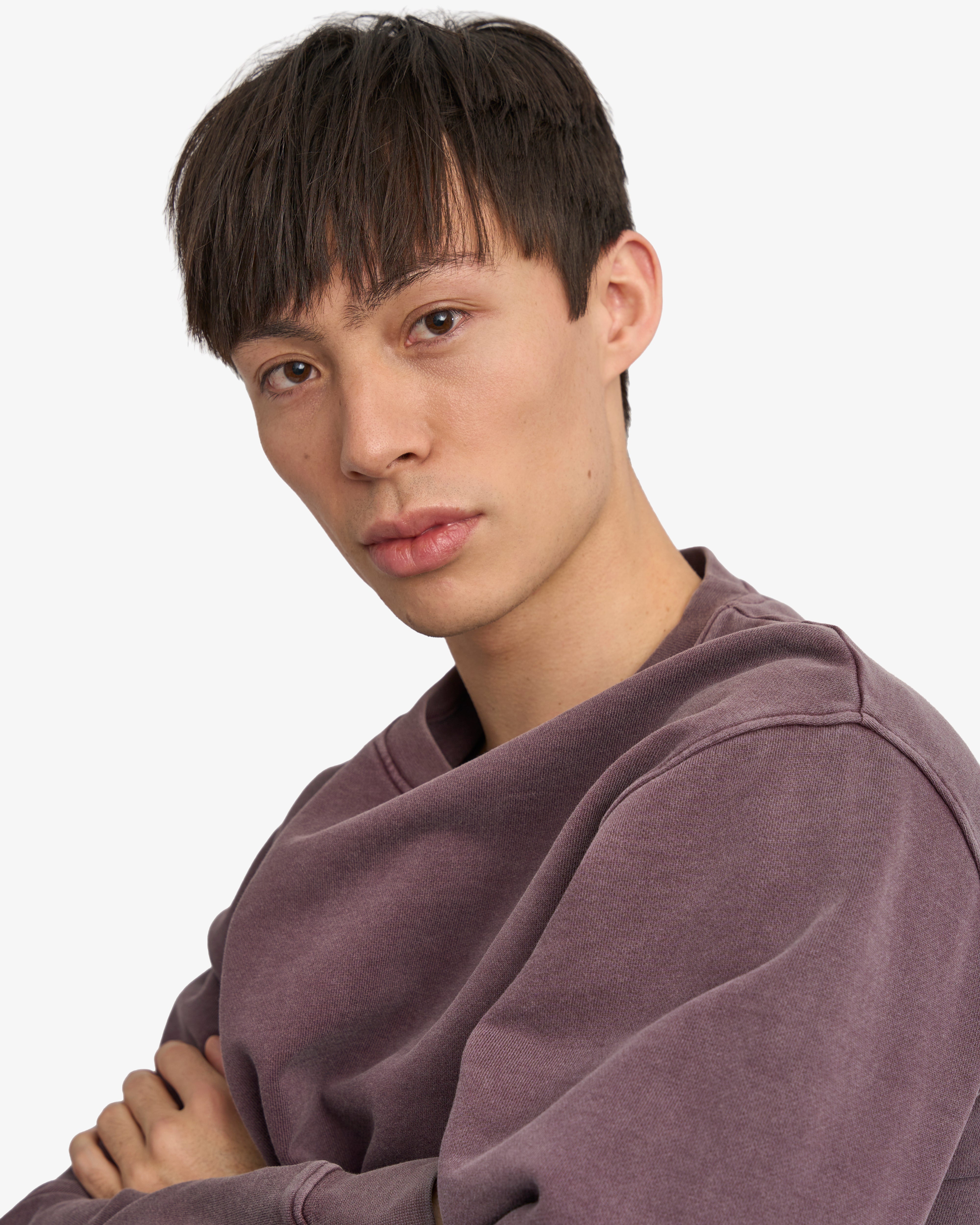 Organic Oversized Crew - Faded Grape