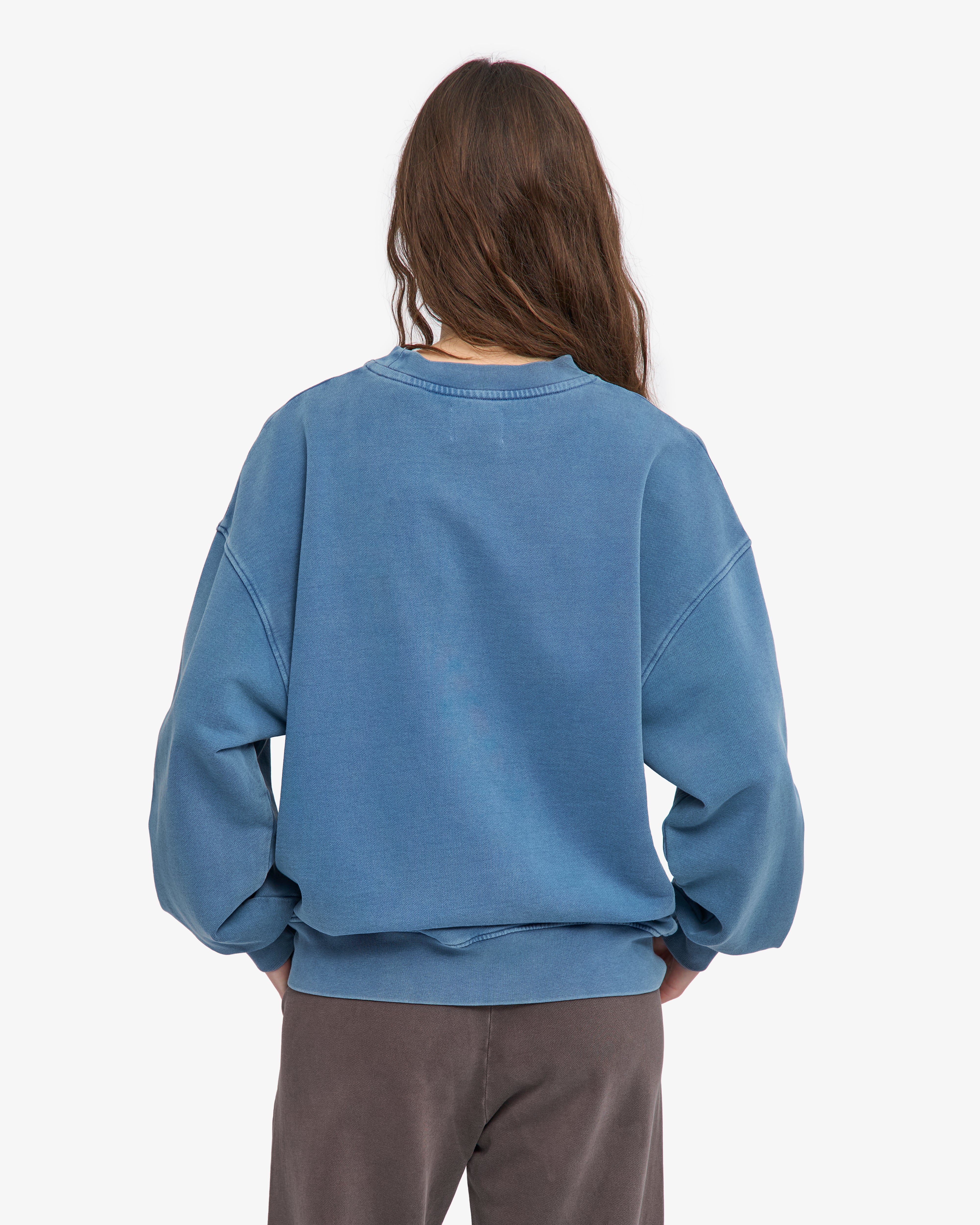 Organic Oversized Crew - Faded Indigo