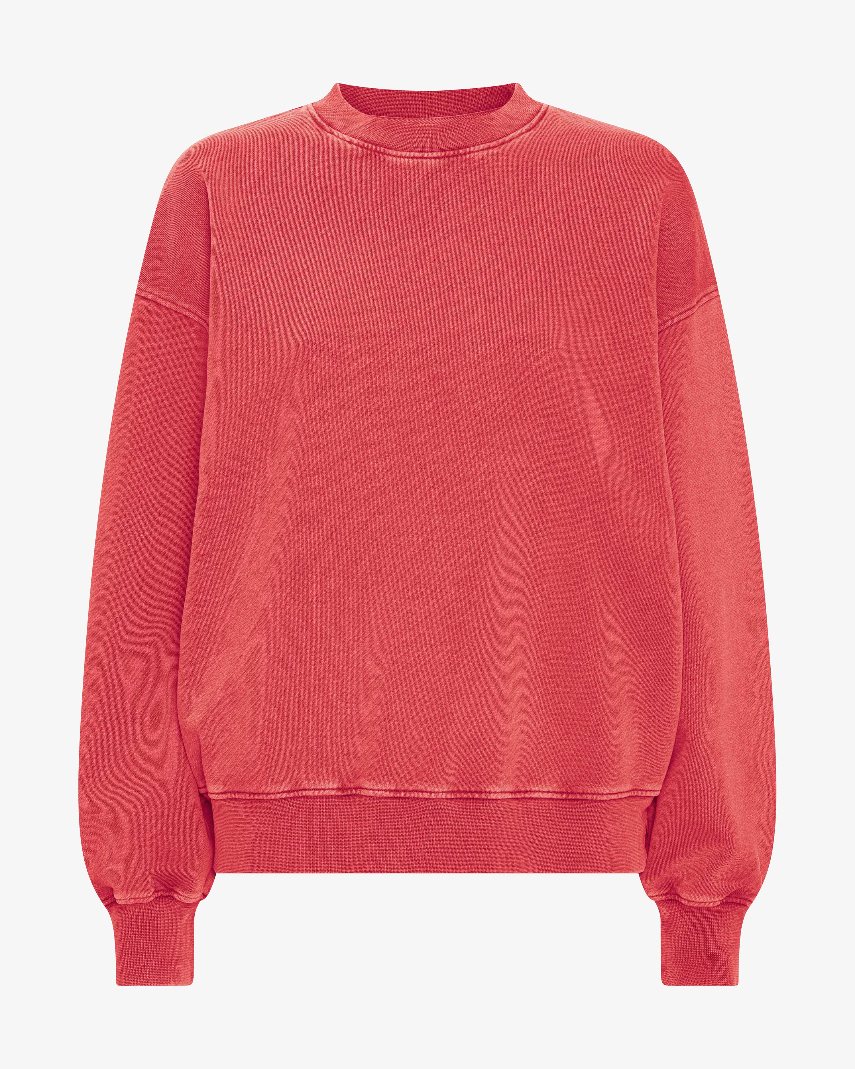 Organic Oversized Crew - Faded Red