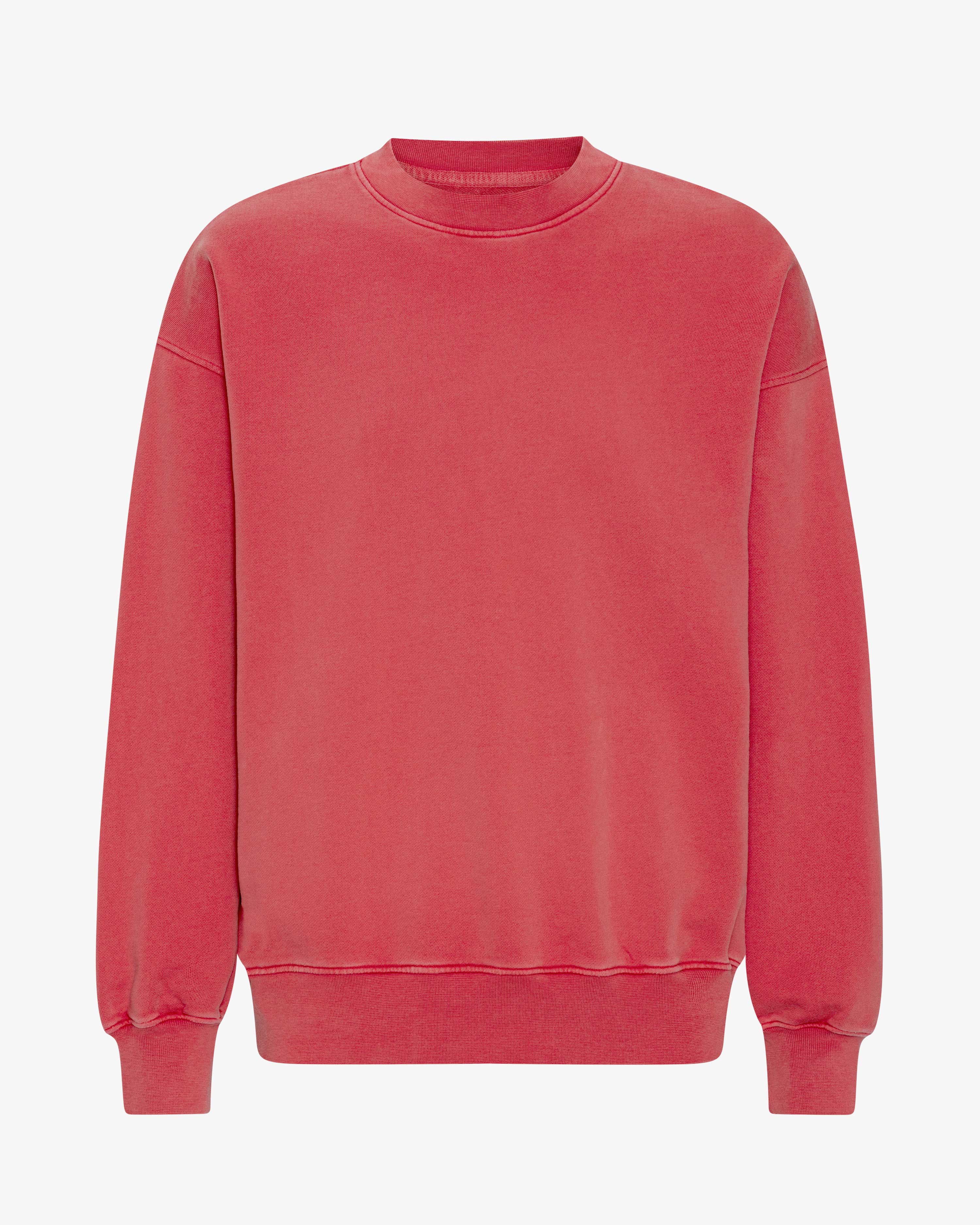 Organic Oversized Crew - Faded Red