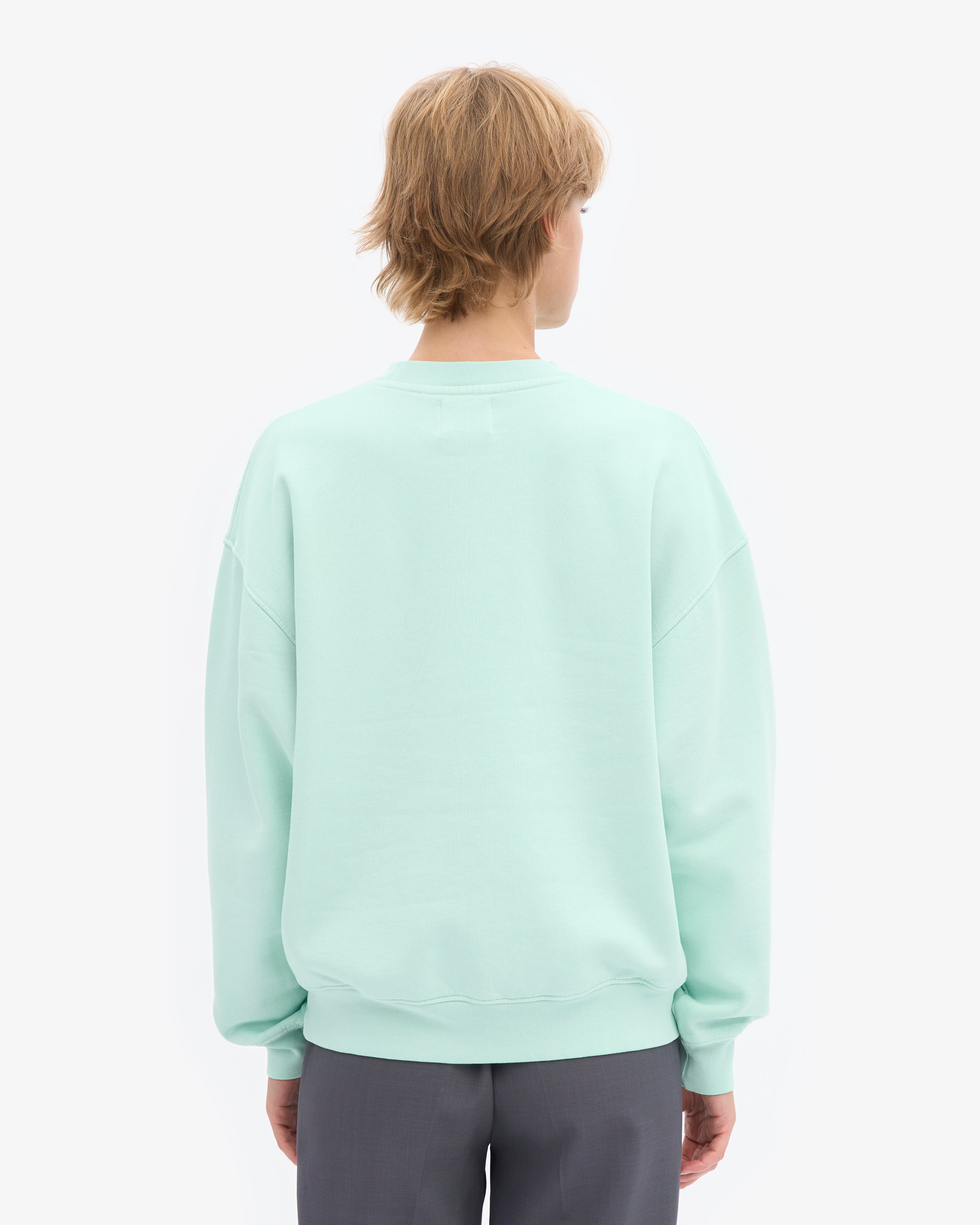 Organic Oversized Crew - Light Aqua