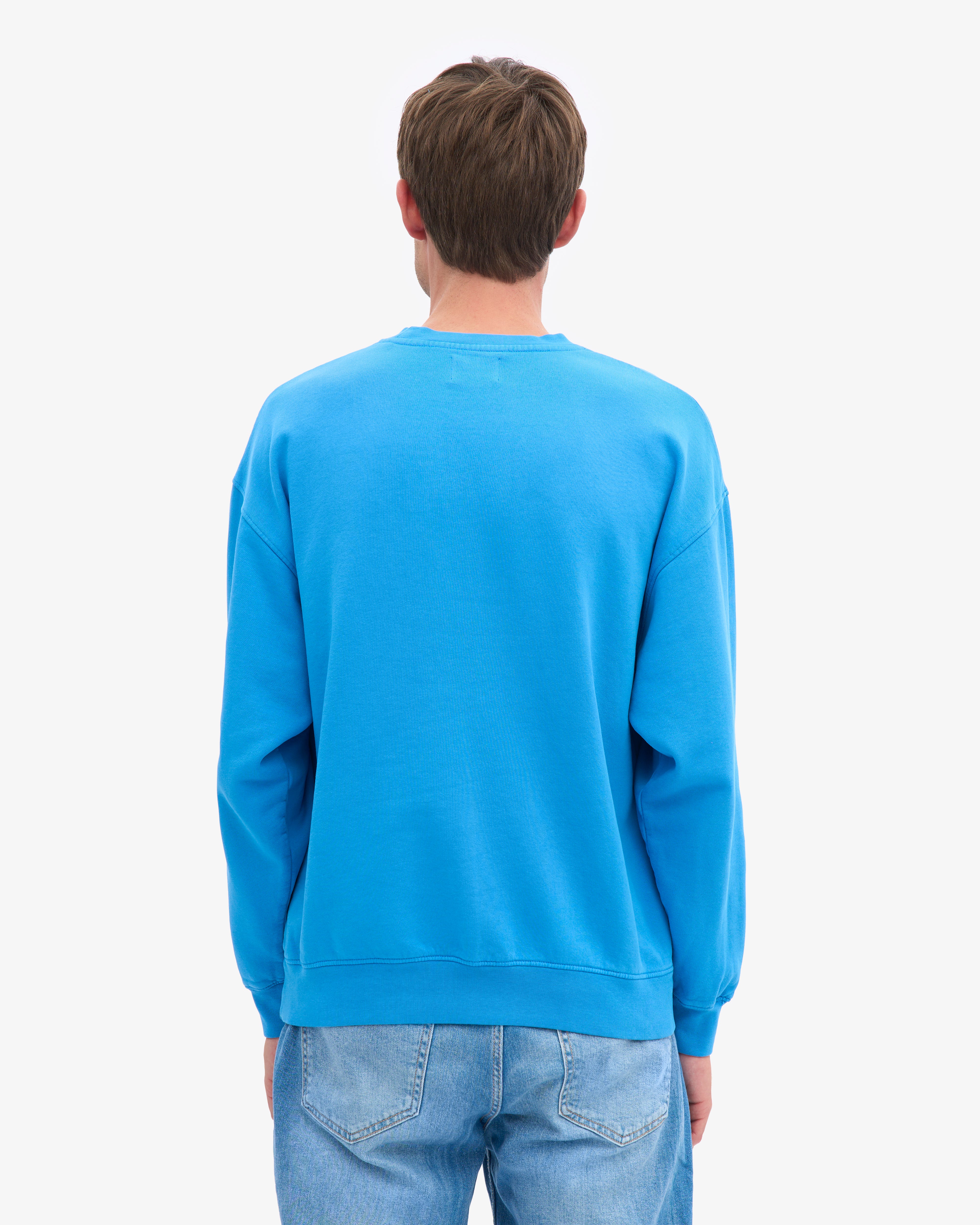 Organic Oversized Crew - Pacific Blue